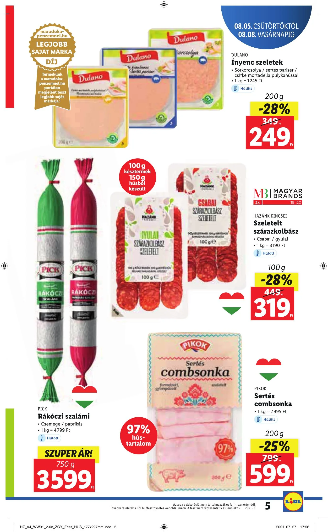 Lidl akciós újság 08.05–08.11 – 5. oldal
