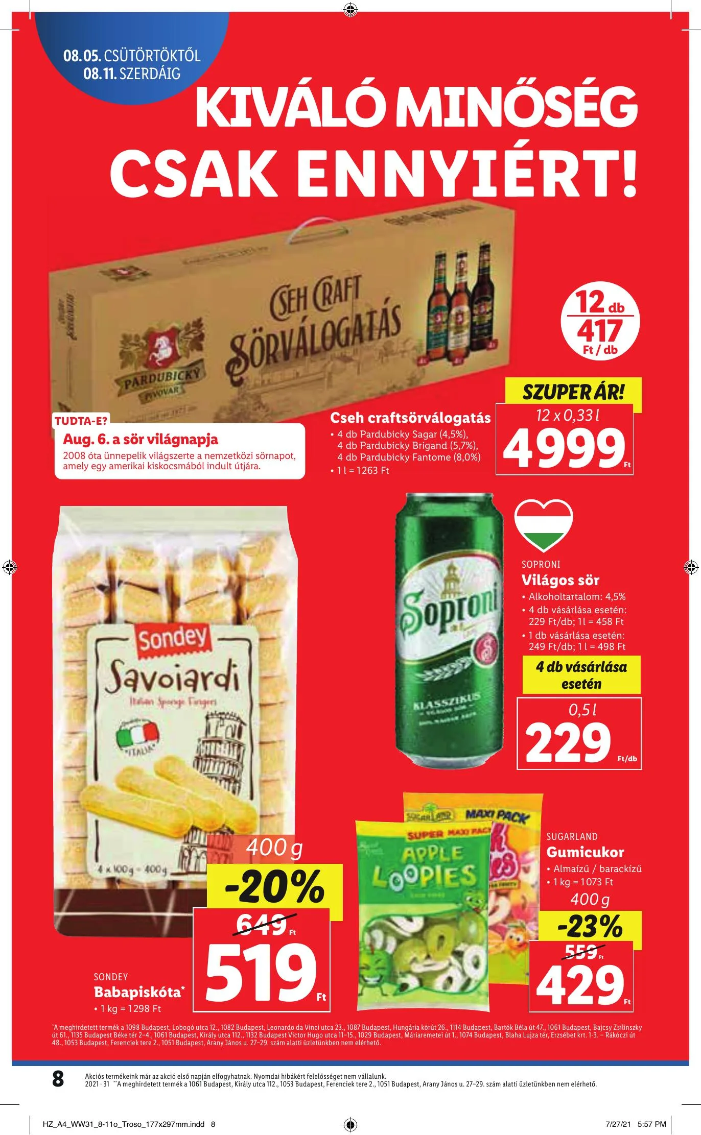 Lidl akciós újság 08.05–08.11 – 8. oldal