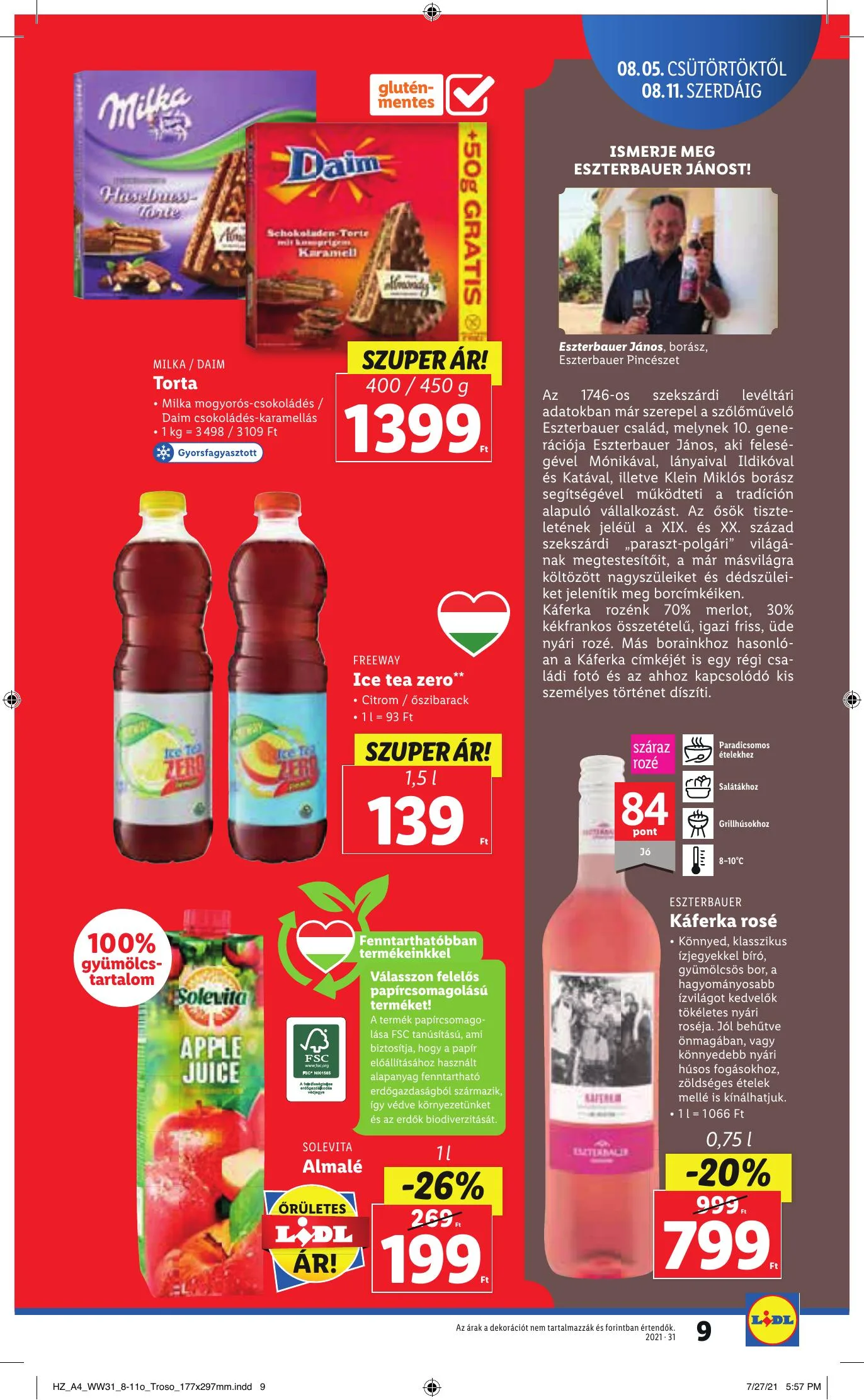 Lidl akciós újság 08.05–08.11 – 9. oldal