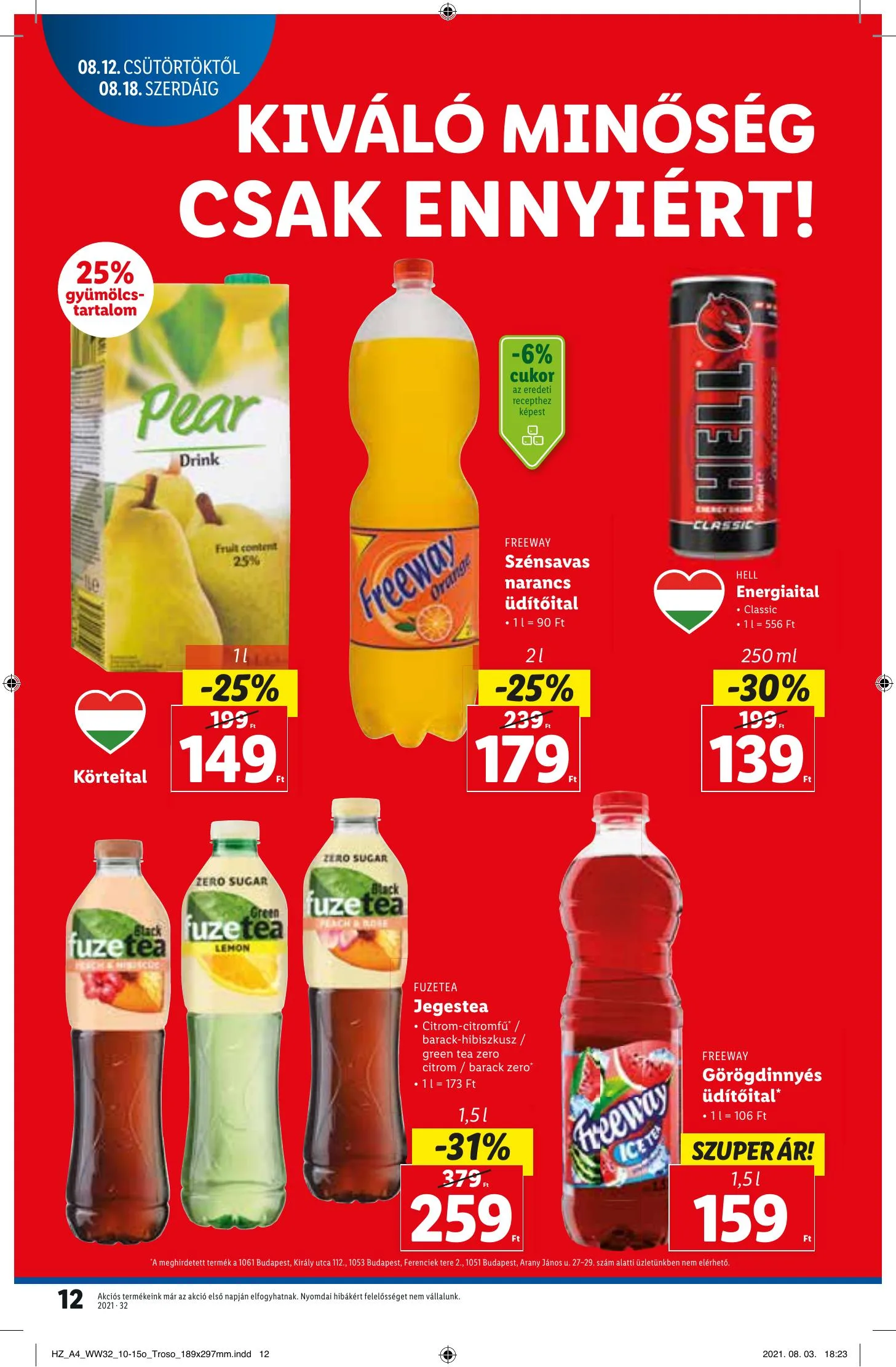 Lidl akciós újság 08.12–08.18 – 12. oldal