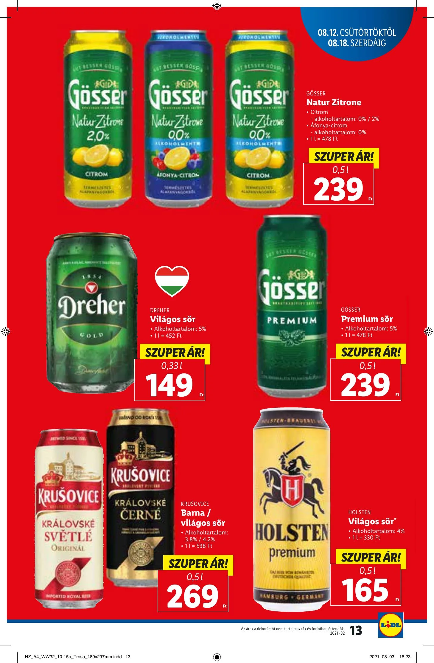Lidl akciós újság 08.12–08.18 – 13. oldal