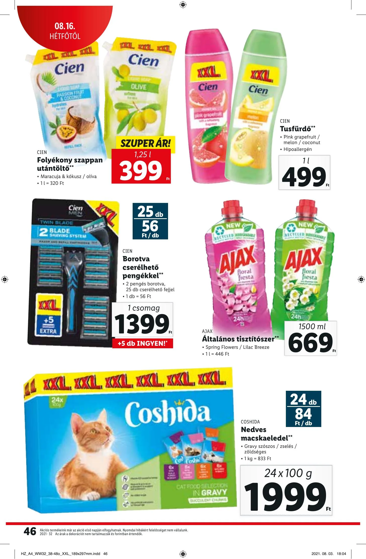 Lidl akciós újság 08.12–08.18 – 46. oldal