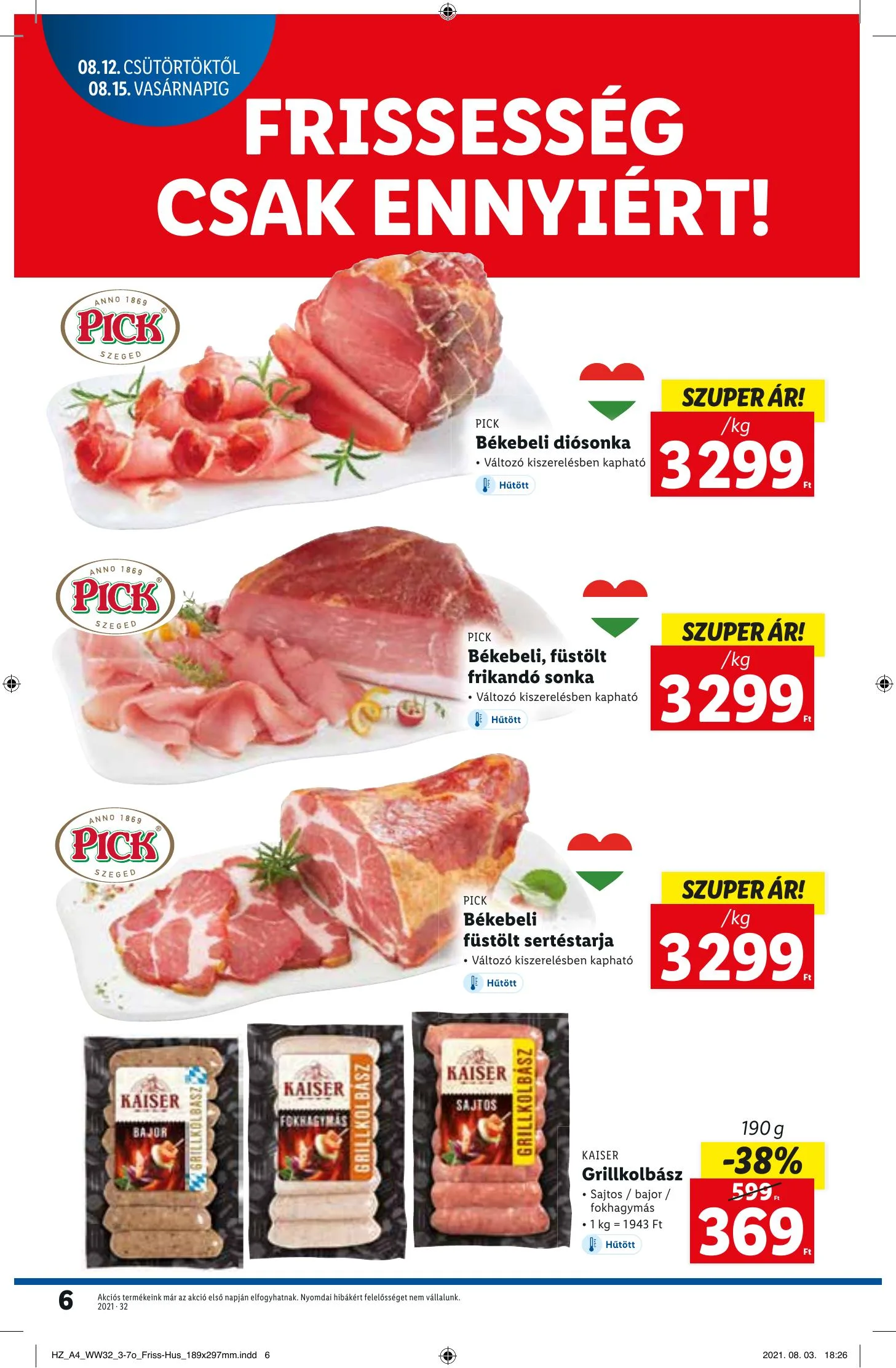Lidl akciós újság 08.12–08.18 – 6. oldal
