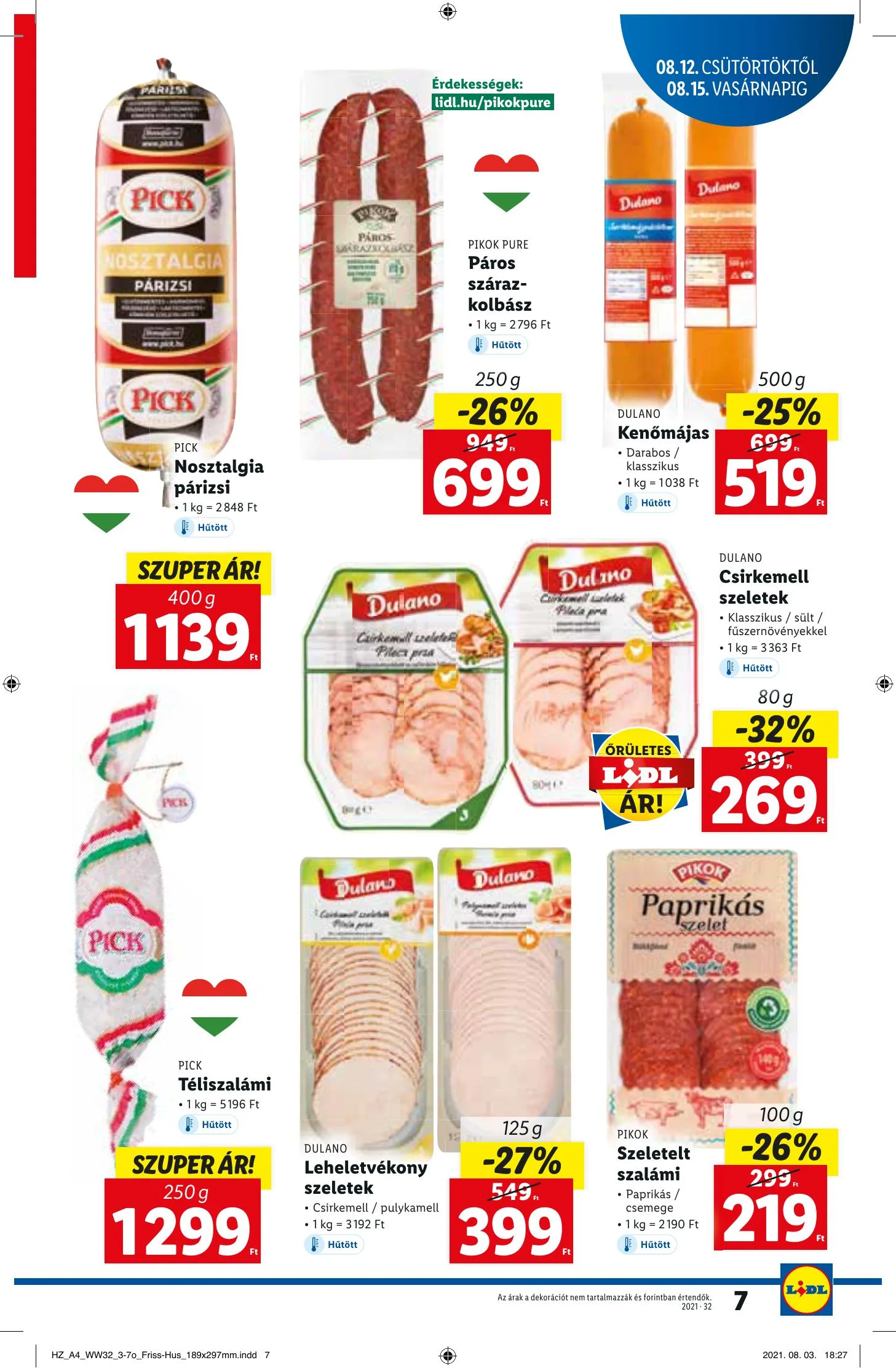 Lidl akciós újság 08.12–08.18 – 7. oldal