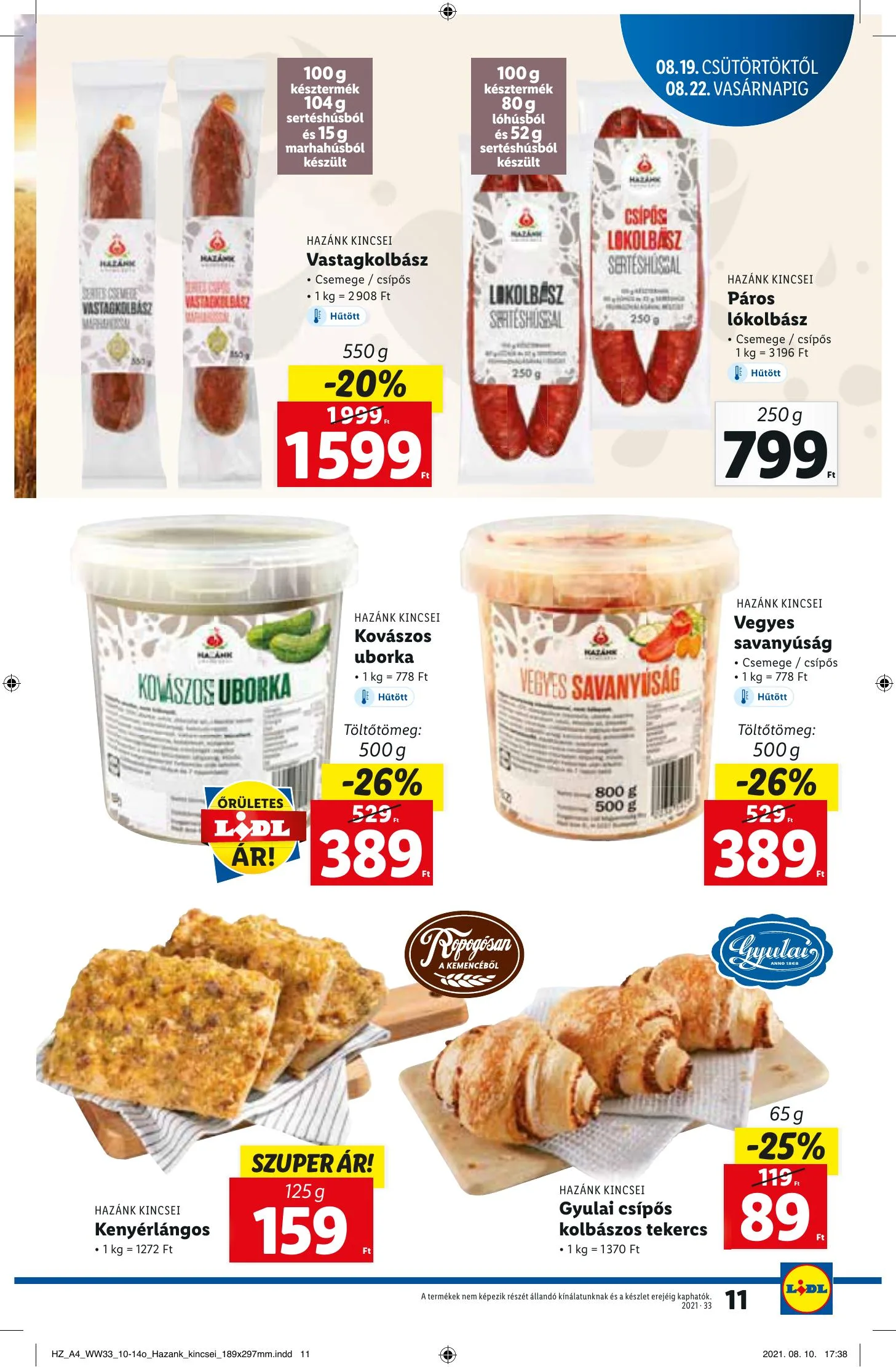 Lidl akciós újság 08.19–08.25 – 11. oldal