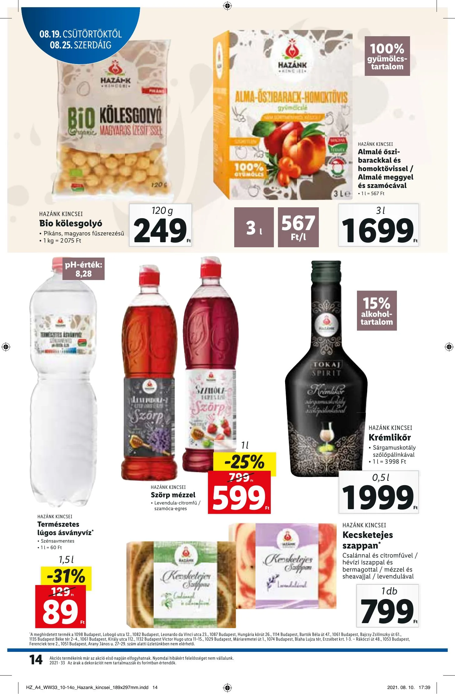 Lidl akciós újság 08.19–08.25 – 14. oldal