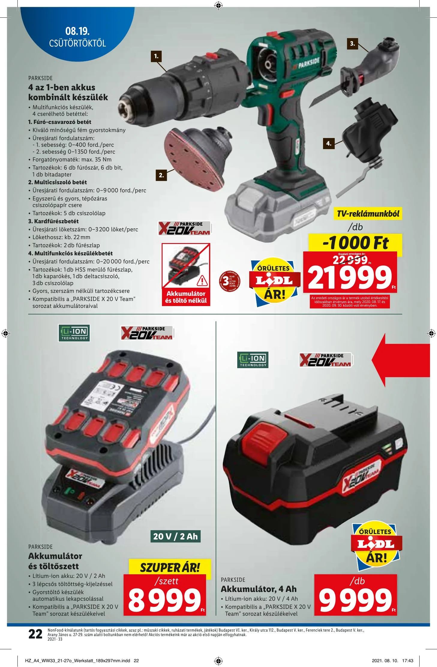Lidl akciós újság 08.19–08.25 – 22. oldal