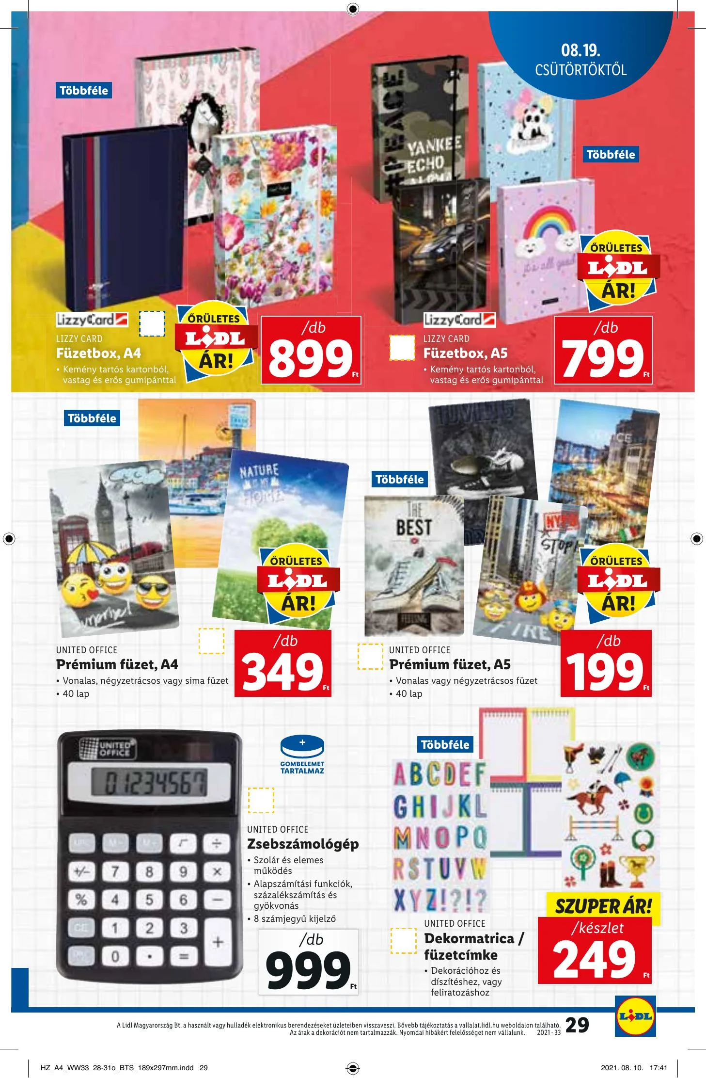 Lidl akciós újság 08.19–08.25 – 29. oldal