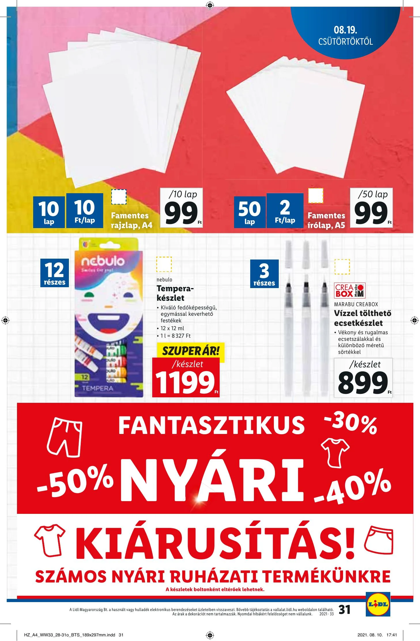 Lidl akciós újság 08.19–08.25 – 31. oldal