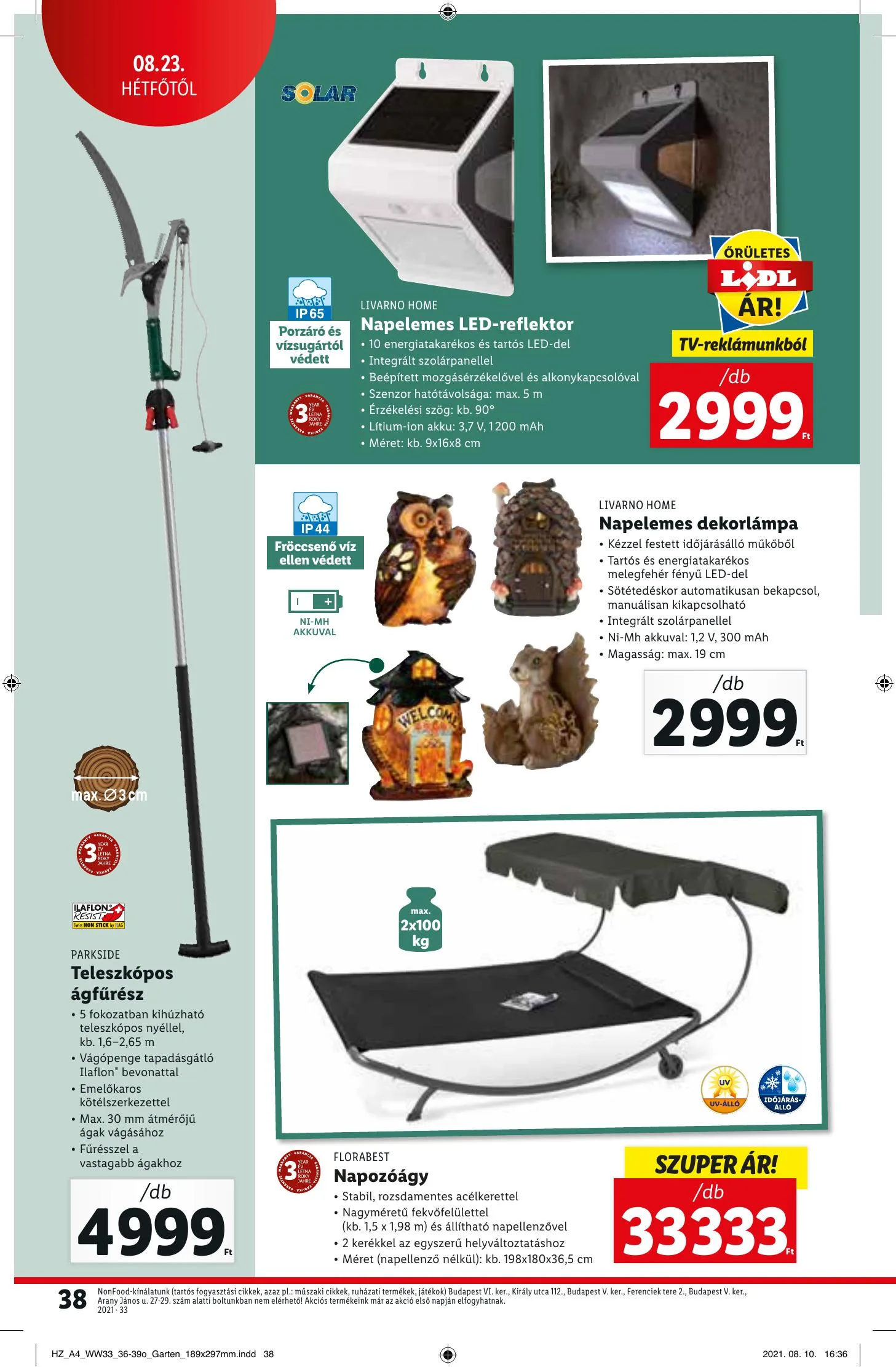Lidl akciós újság 08.19–08.25 – 38. oldal