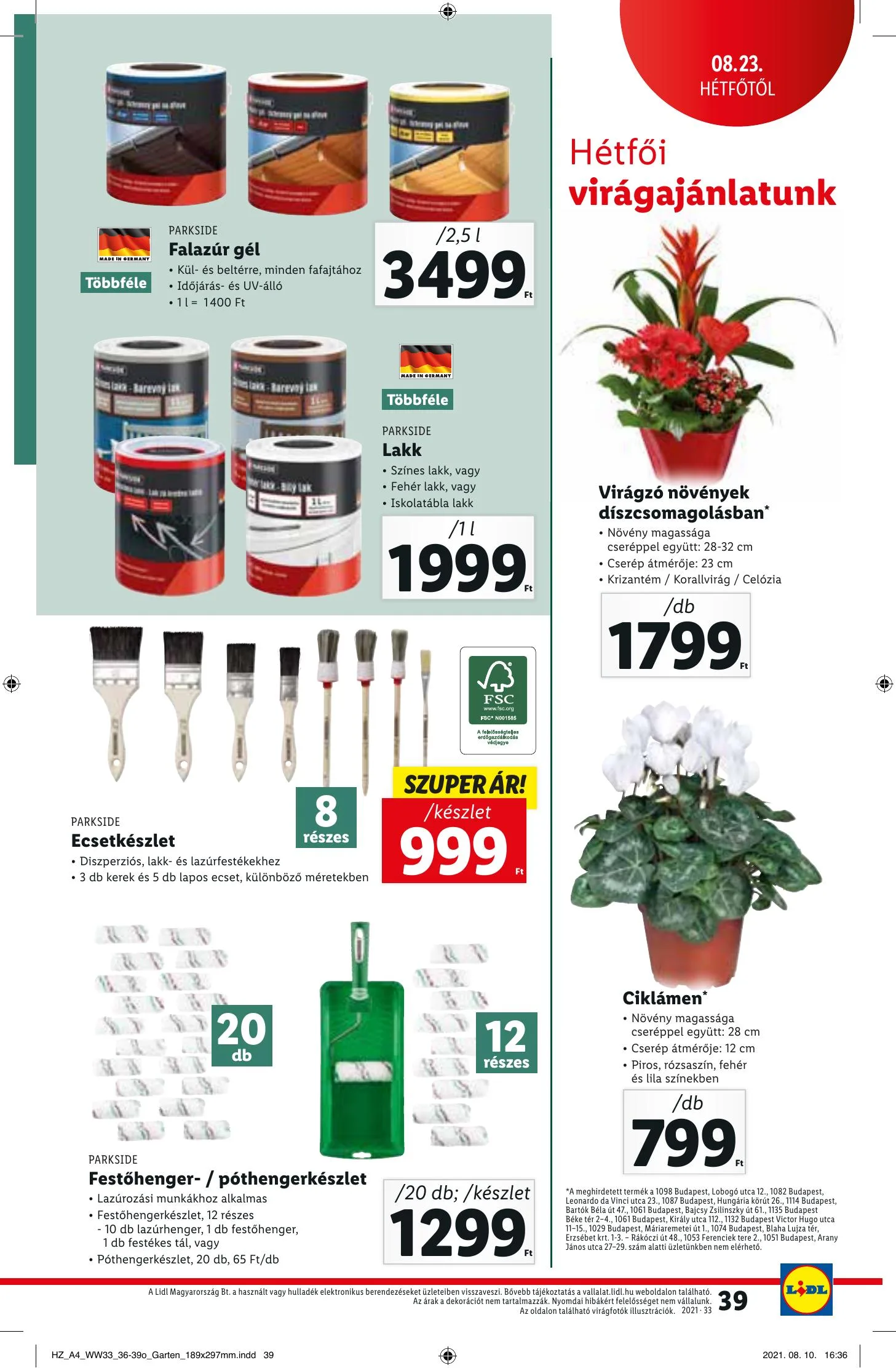 Lidl akciós újság 08.19–08.25 – 39. oldal