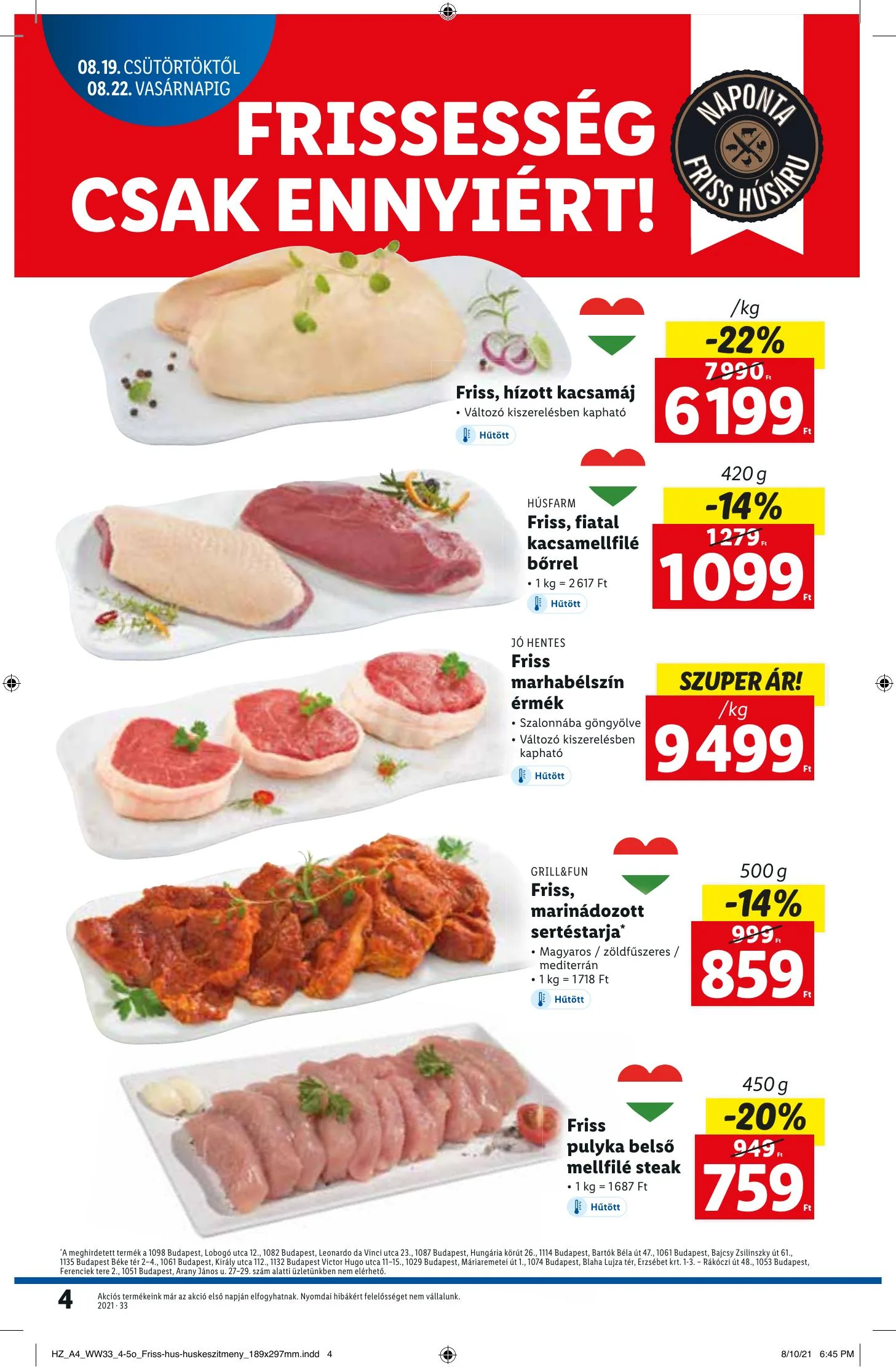 Lidl akciós újság 08.19–08.25 – 4. oldal