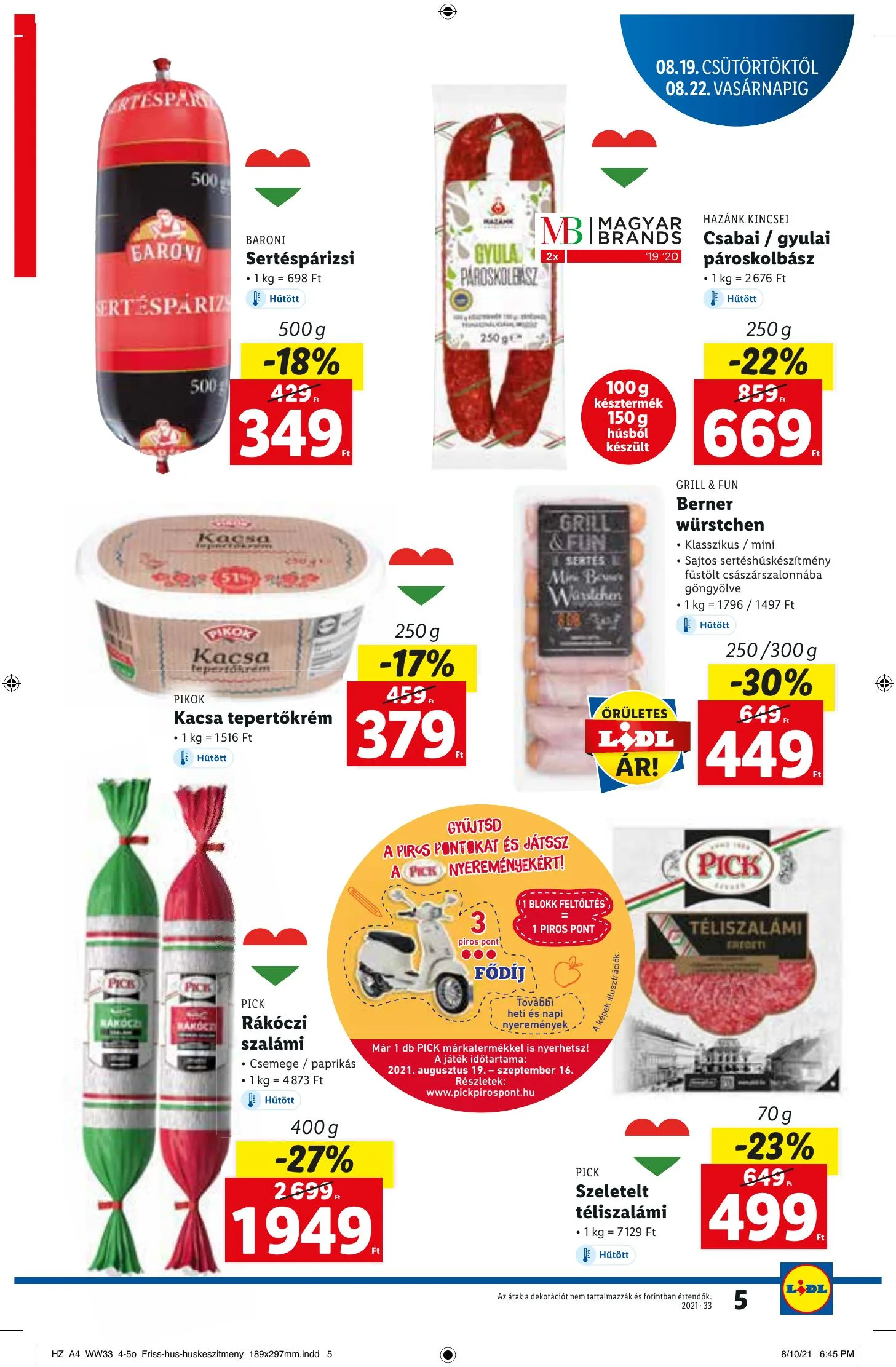 Lidl akciós újság 08.19–08.25 – 5. oldal