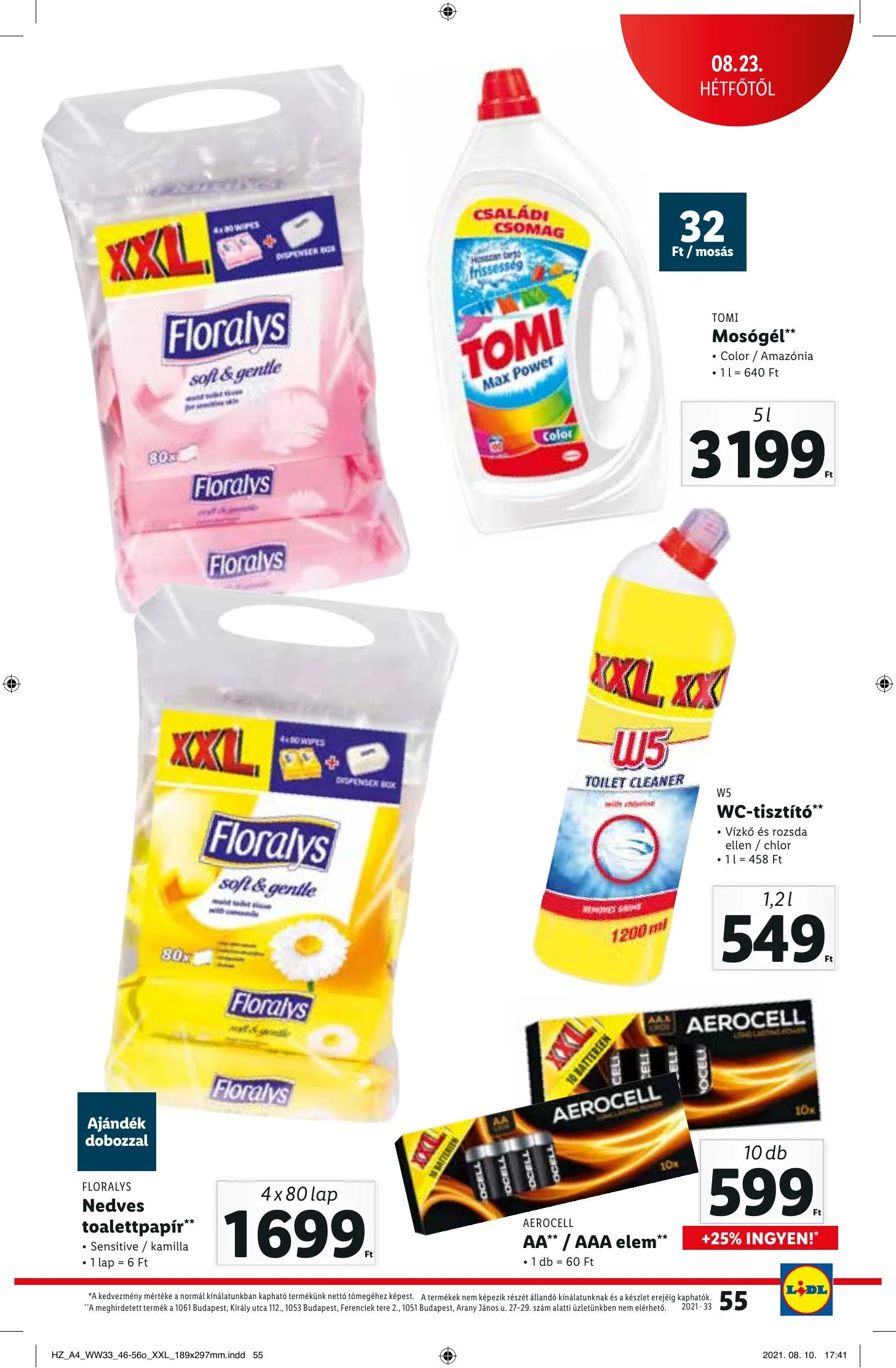 Lidl akciós újság 08.19–08.25 – 55. oldal