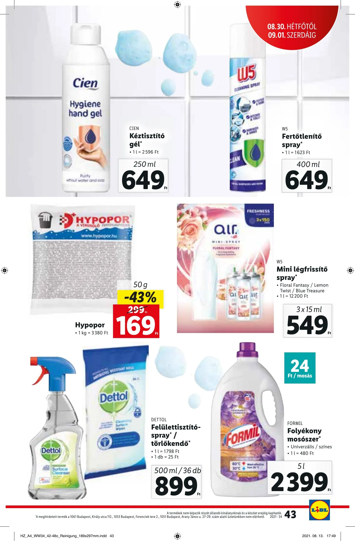 Lidl akciós újság 08.26–09.01 – 43. oldal