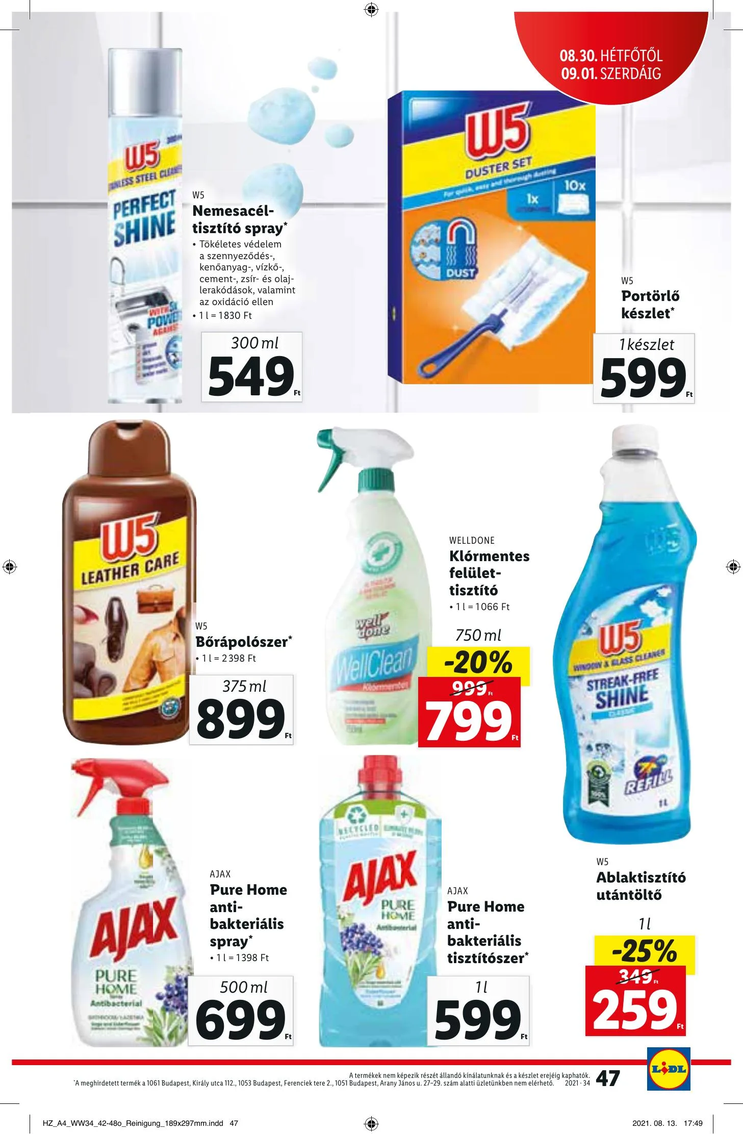 Lidl akciós újság 08.26–09.01 – 47. oldal