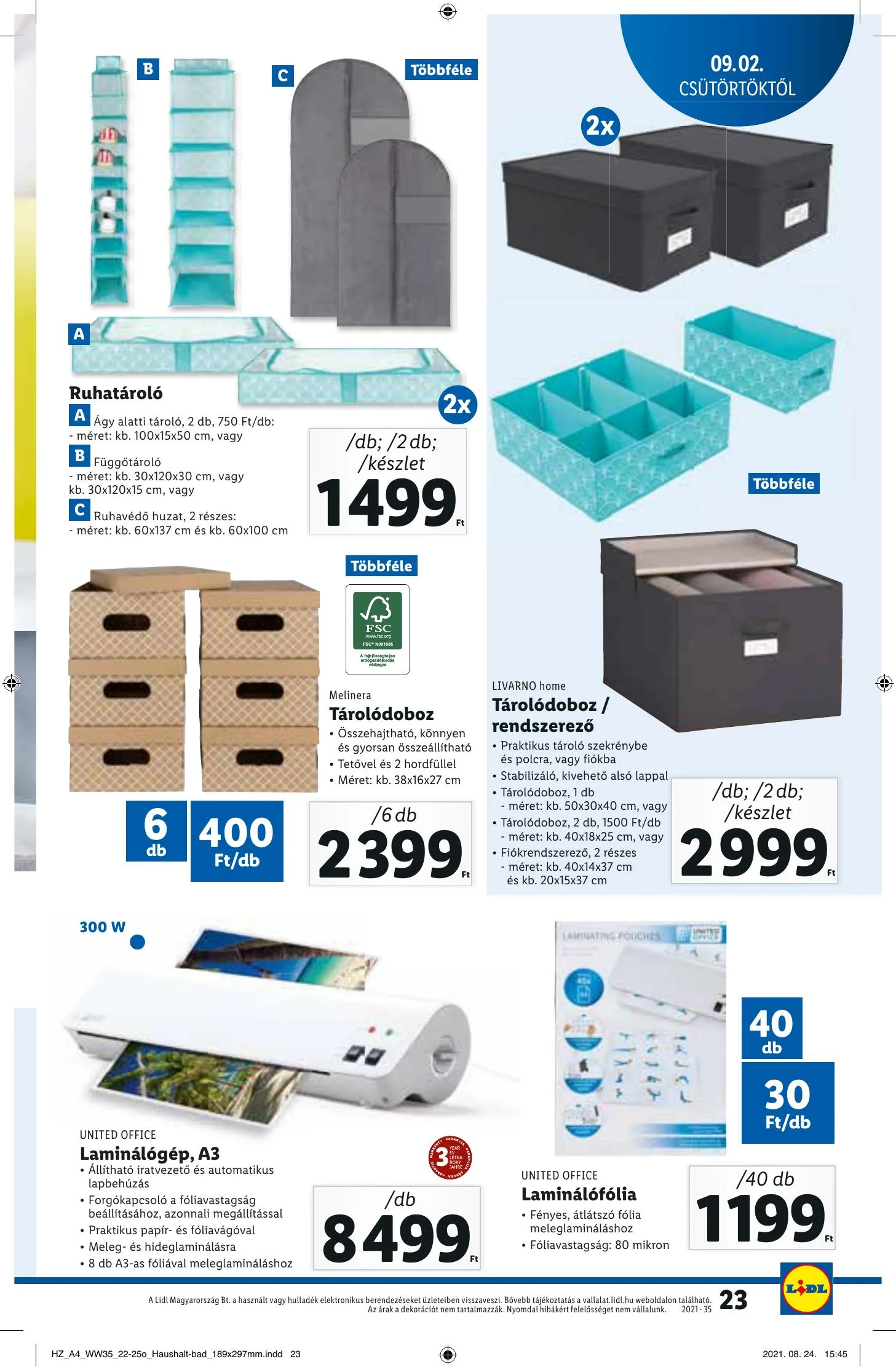 Lidl akciós újság 09.02–09.08 – 23. oldal