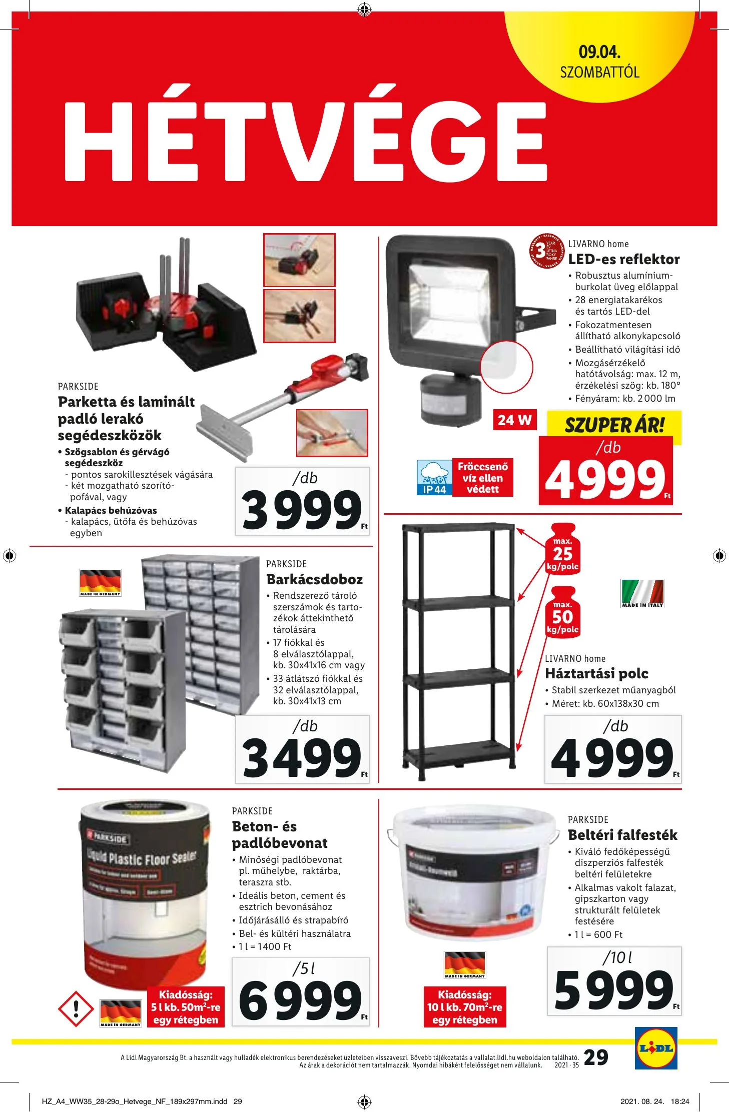 Lidl akciós újság 09.02–09.08 – 29. oldal