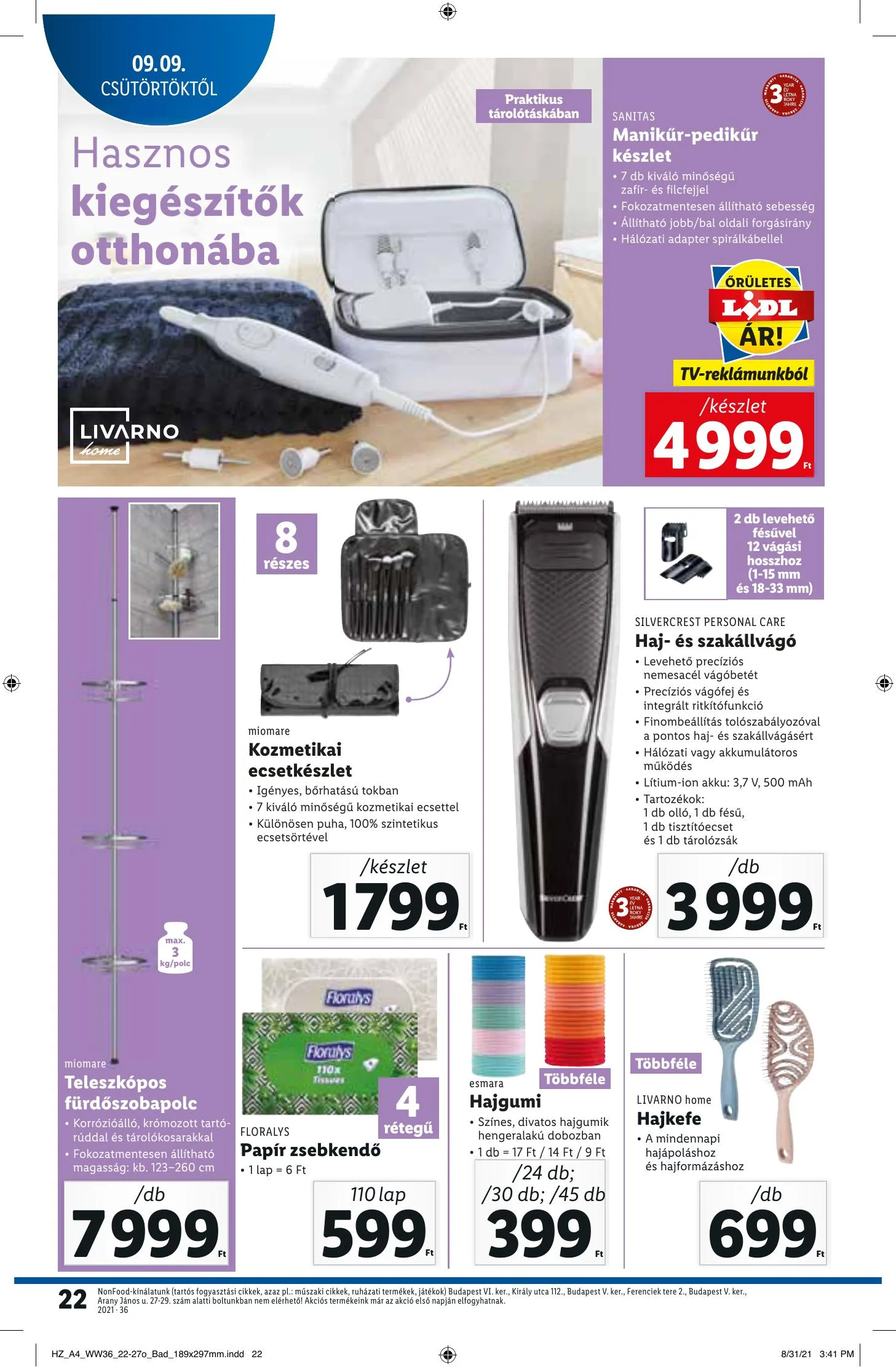 Lidl akciós újság 09.09–09.15 – 22. oldal