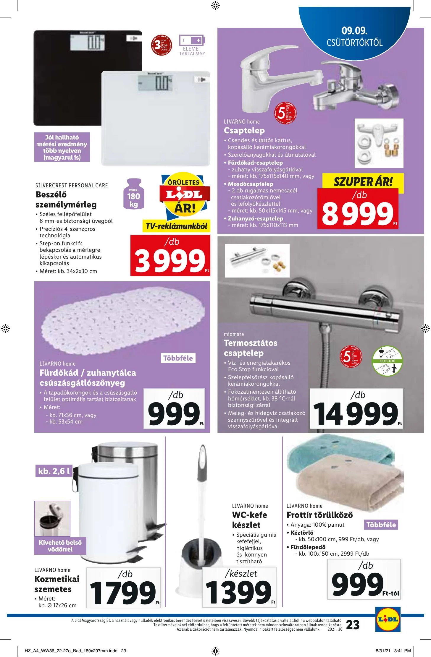 Lidl akciós újság 09.09–09.15 – 23. oldal
