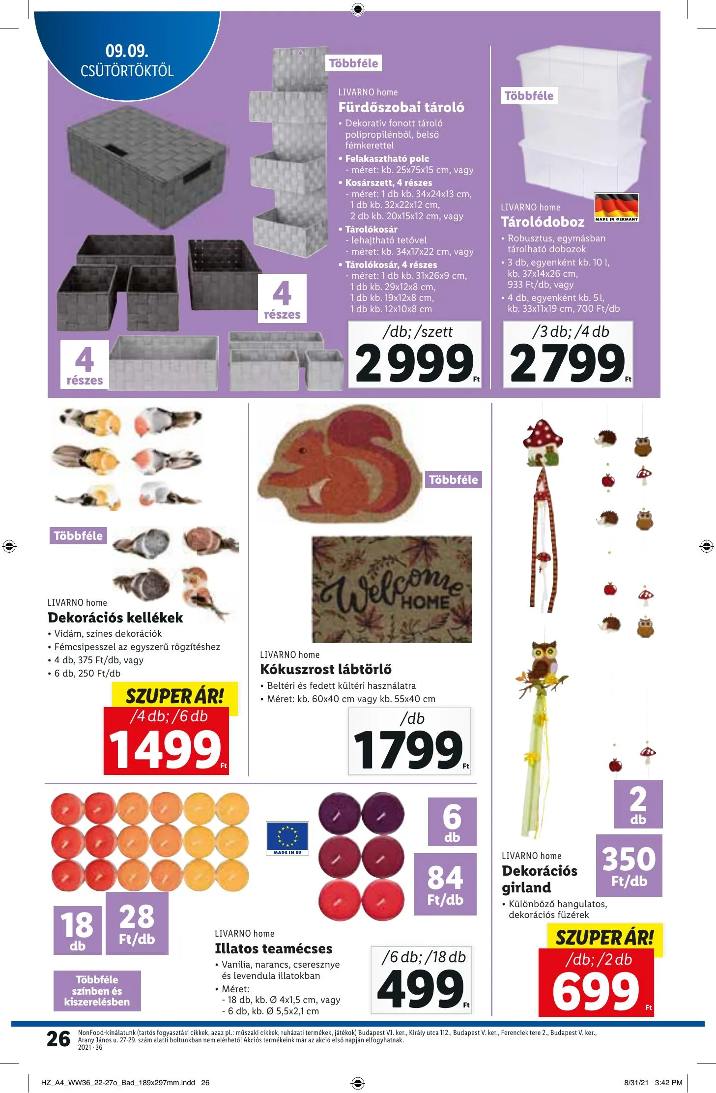 Lidl akciós újság 09.09–09.15 – 26. oldal