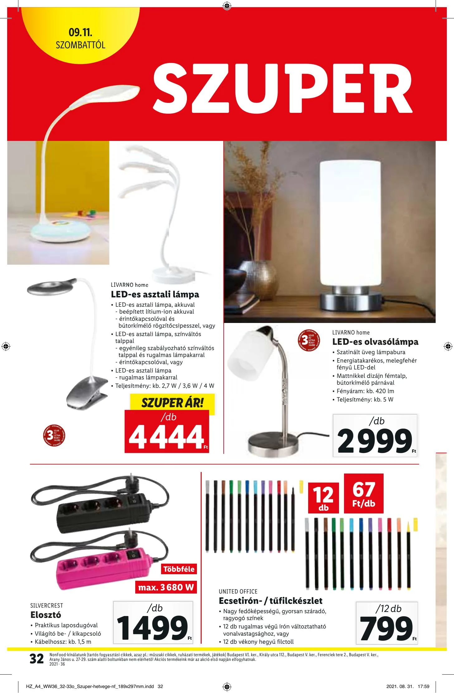 Lidl akciós újság 09.09–09.15 – 32. oldal