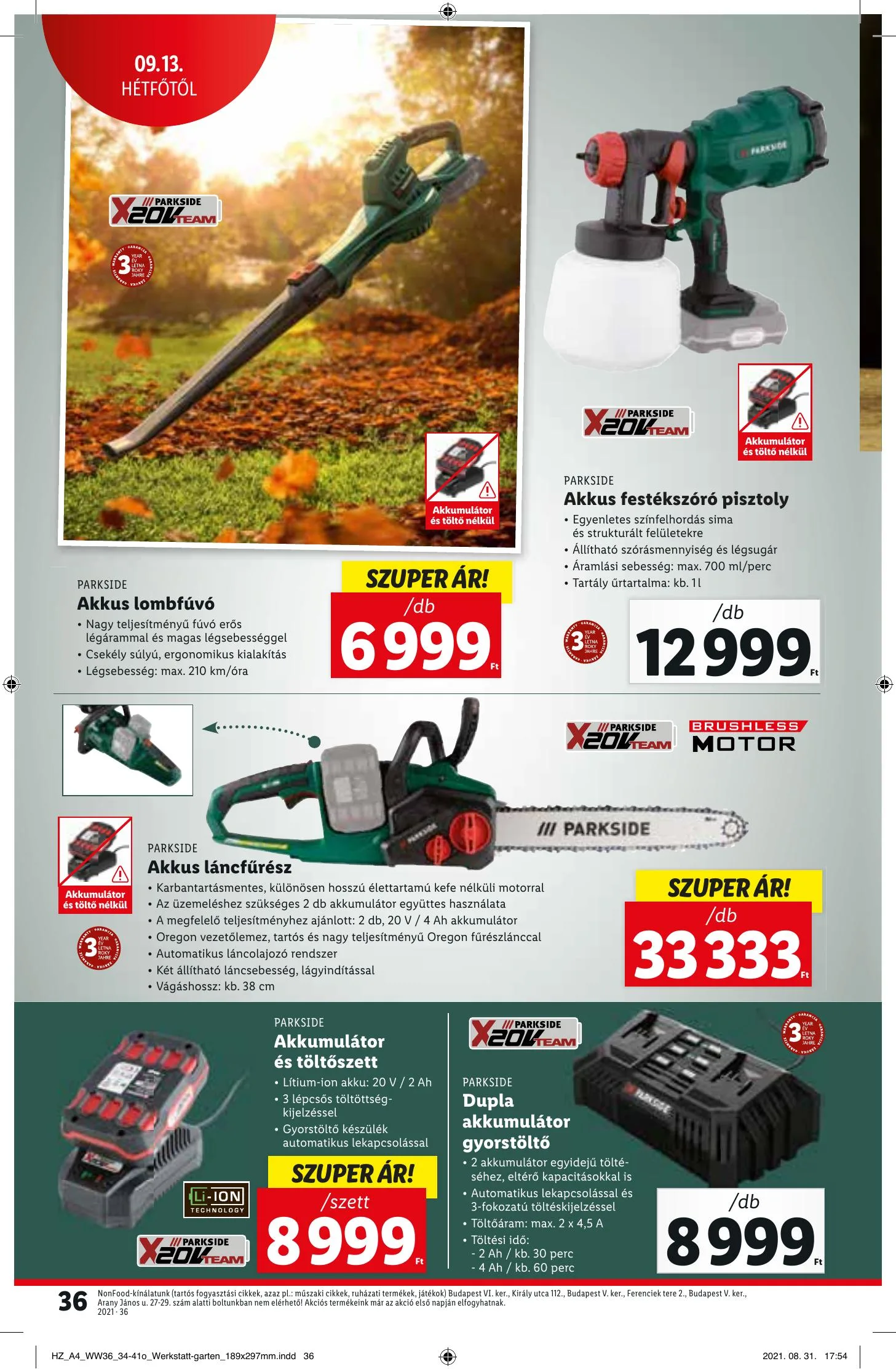Lidl akciós újság 09.09–09.15 – 36. oldal