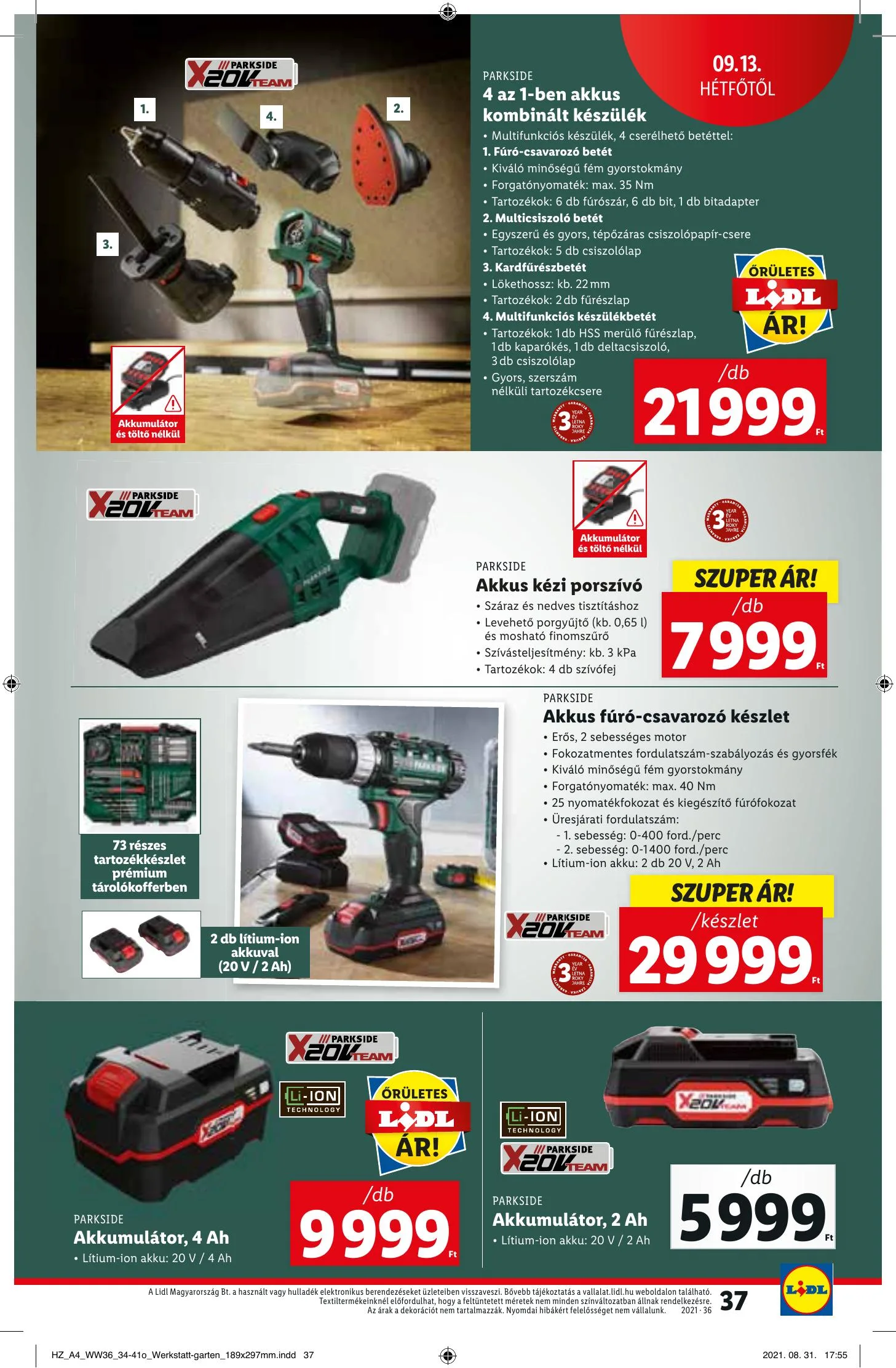 Lidl akciós újság 09.09–09.15 – 37. oldal