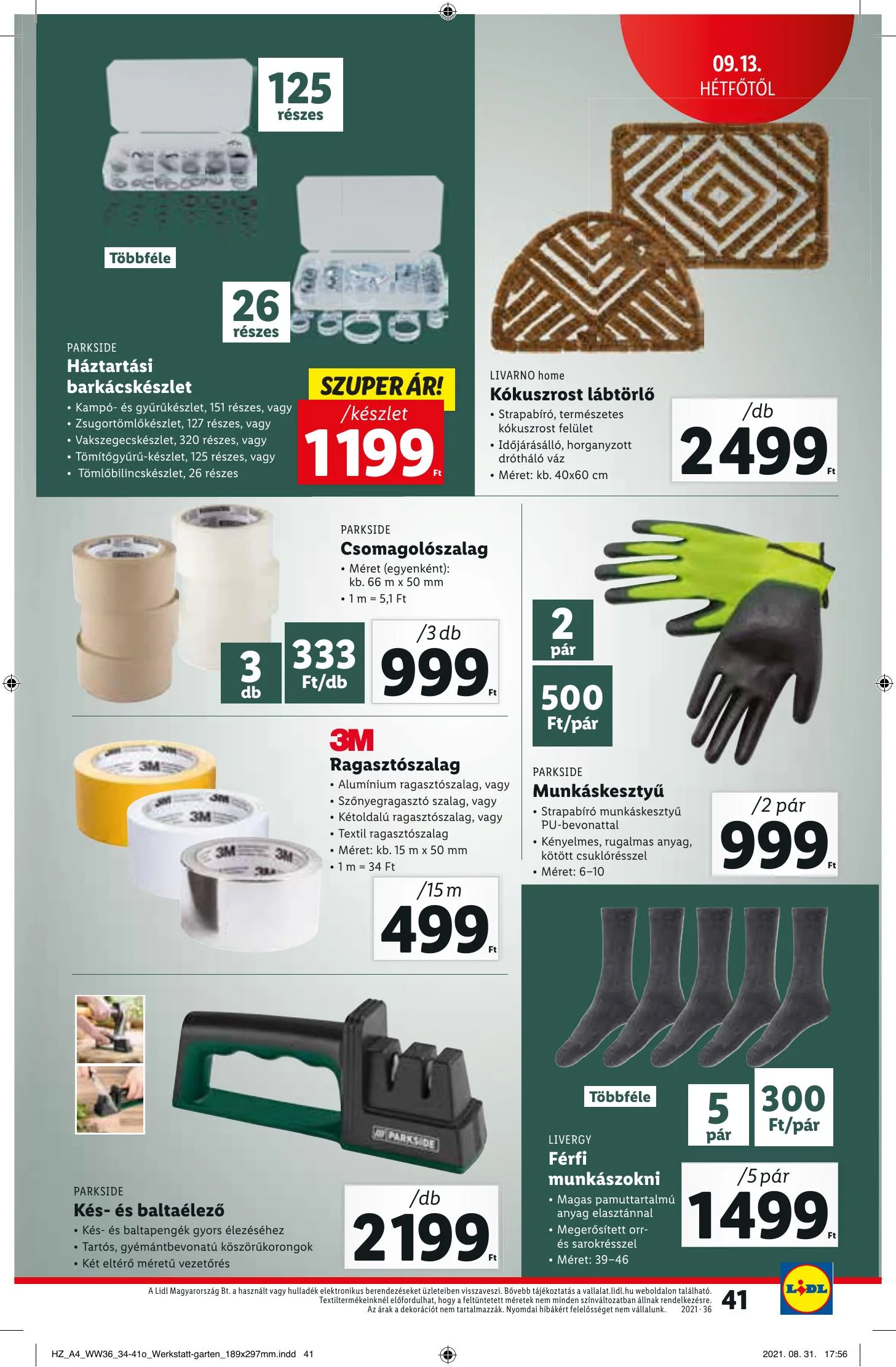 Lidl akciós újság 09.09–09.15 – 41. oldal
