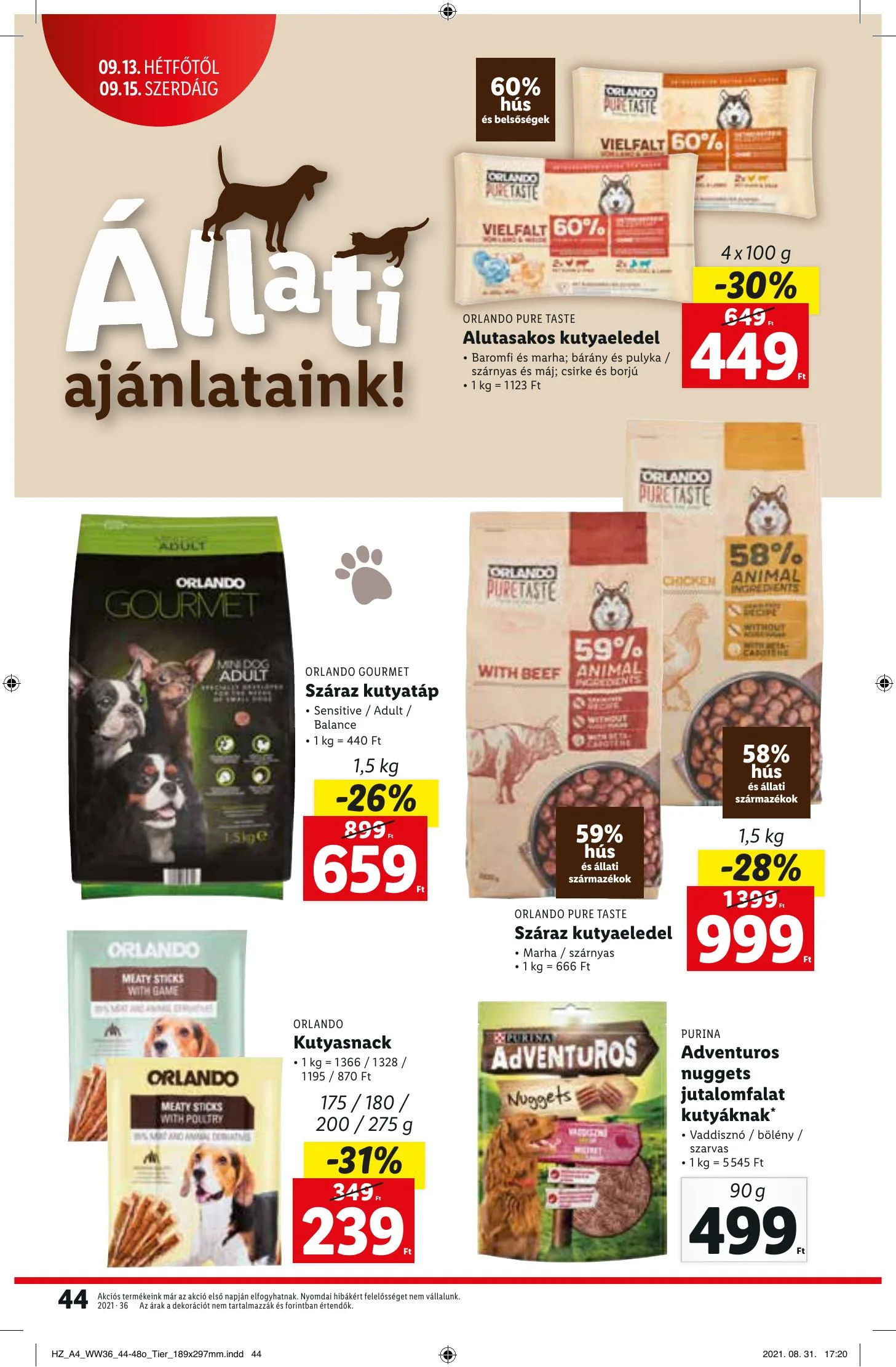 Lidl akciós újság 09.09–09.15 – 44. oldal