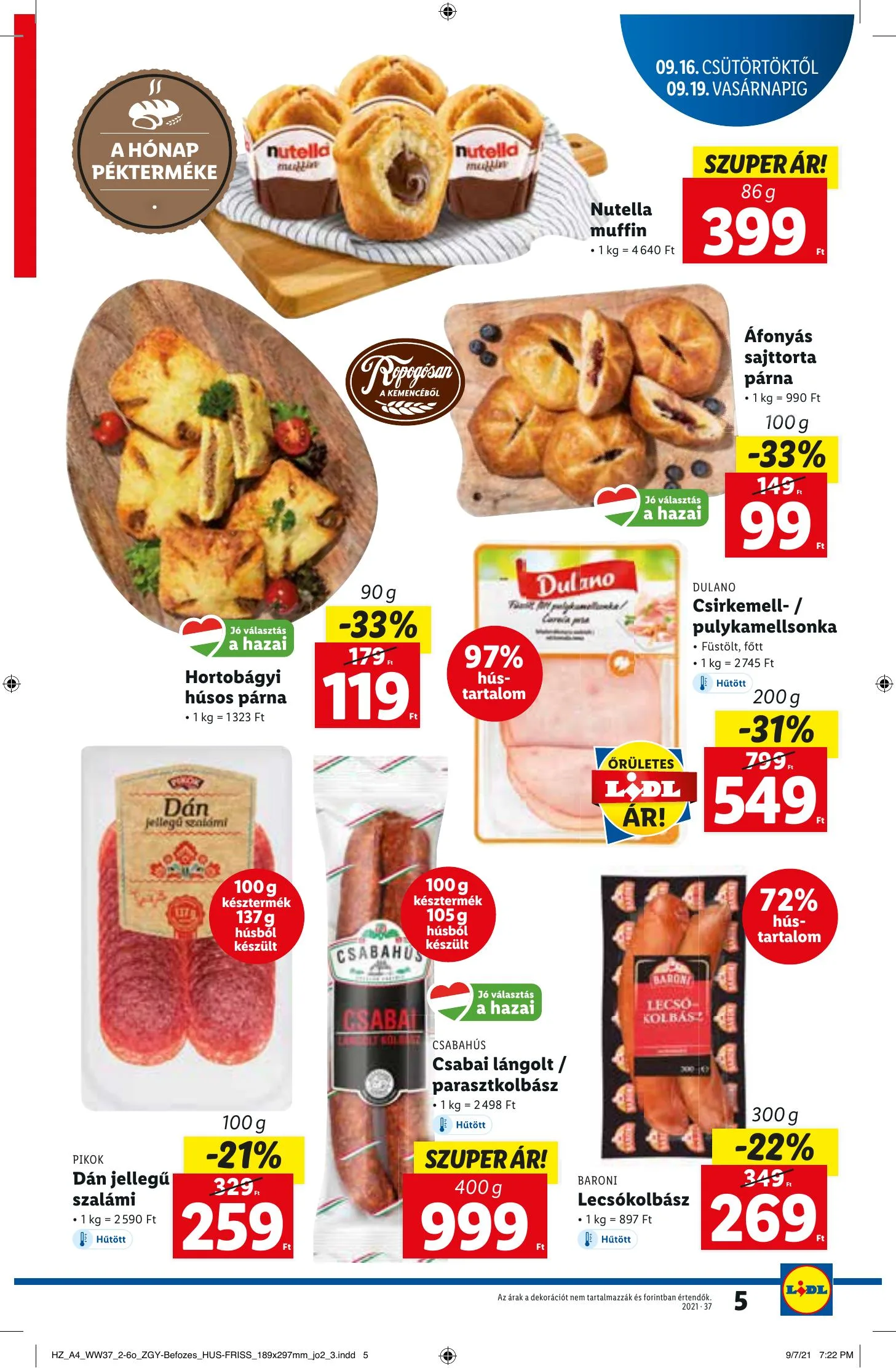 Lidl akciós újság 09.16–09.22 – 5. oldal