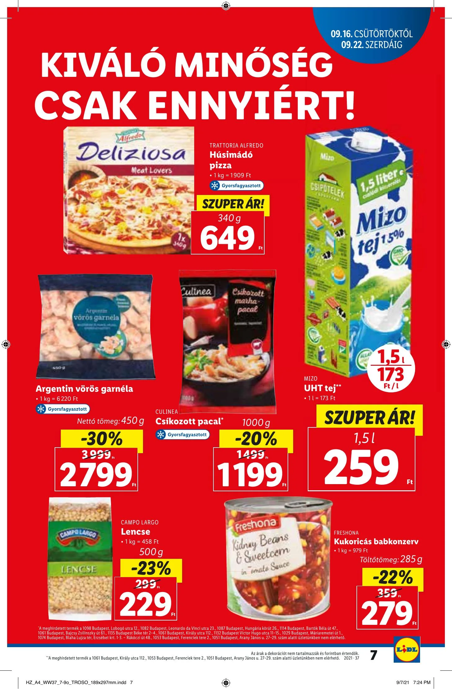 Lidl akciós újság 09.16–09.22 – 7. oldal