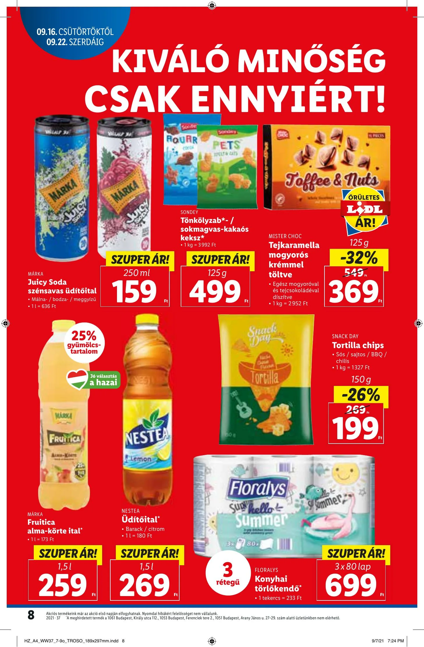 Lidl akciós újság 09.16–09.22 – 8. oldal