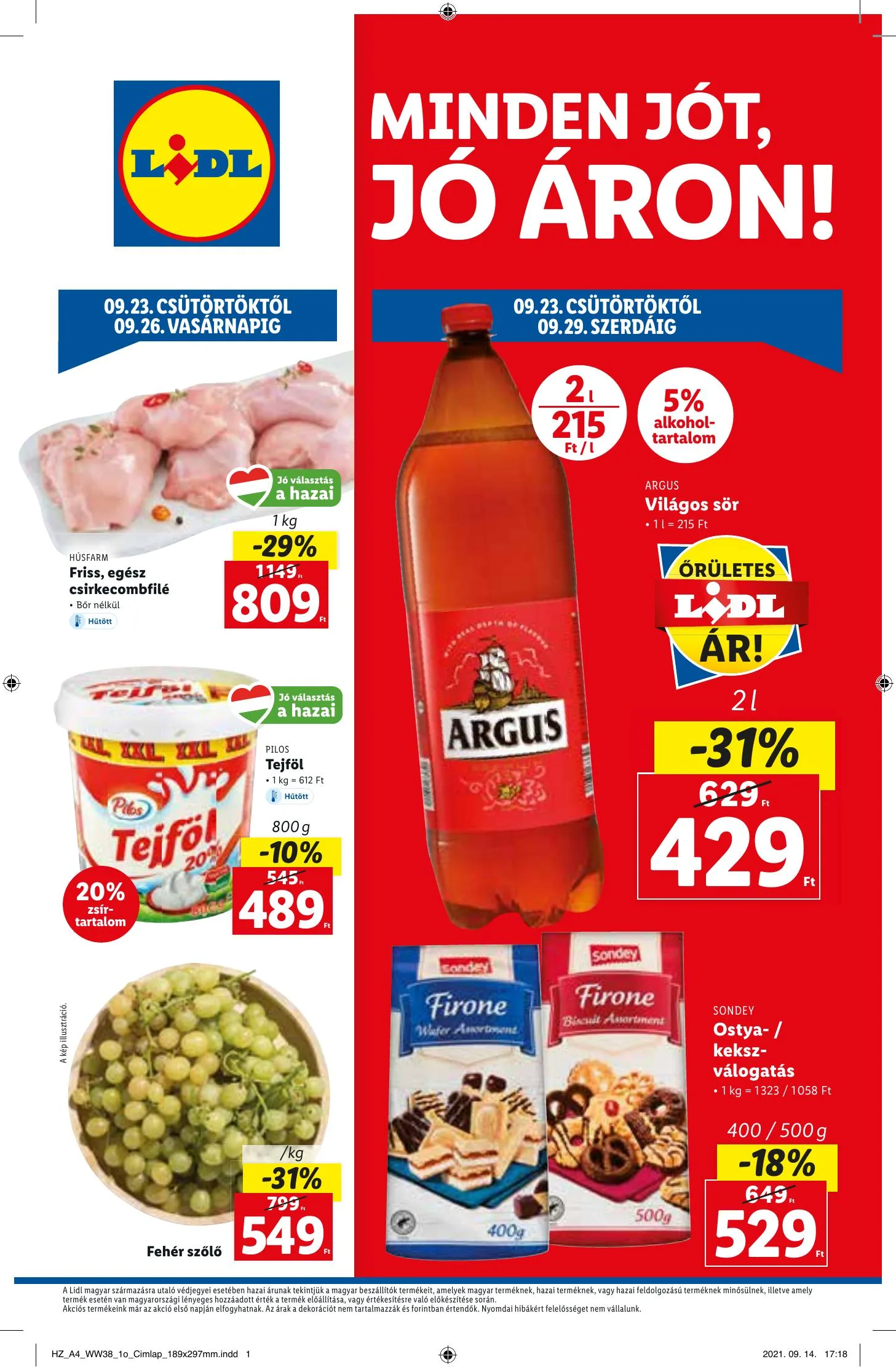 Lidl akciós újság 09.23–09.29