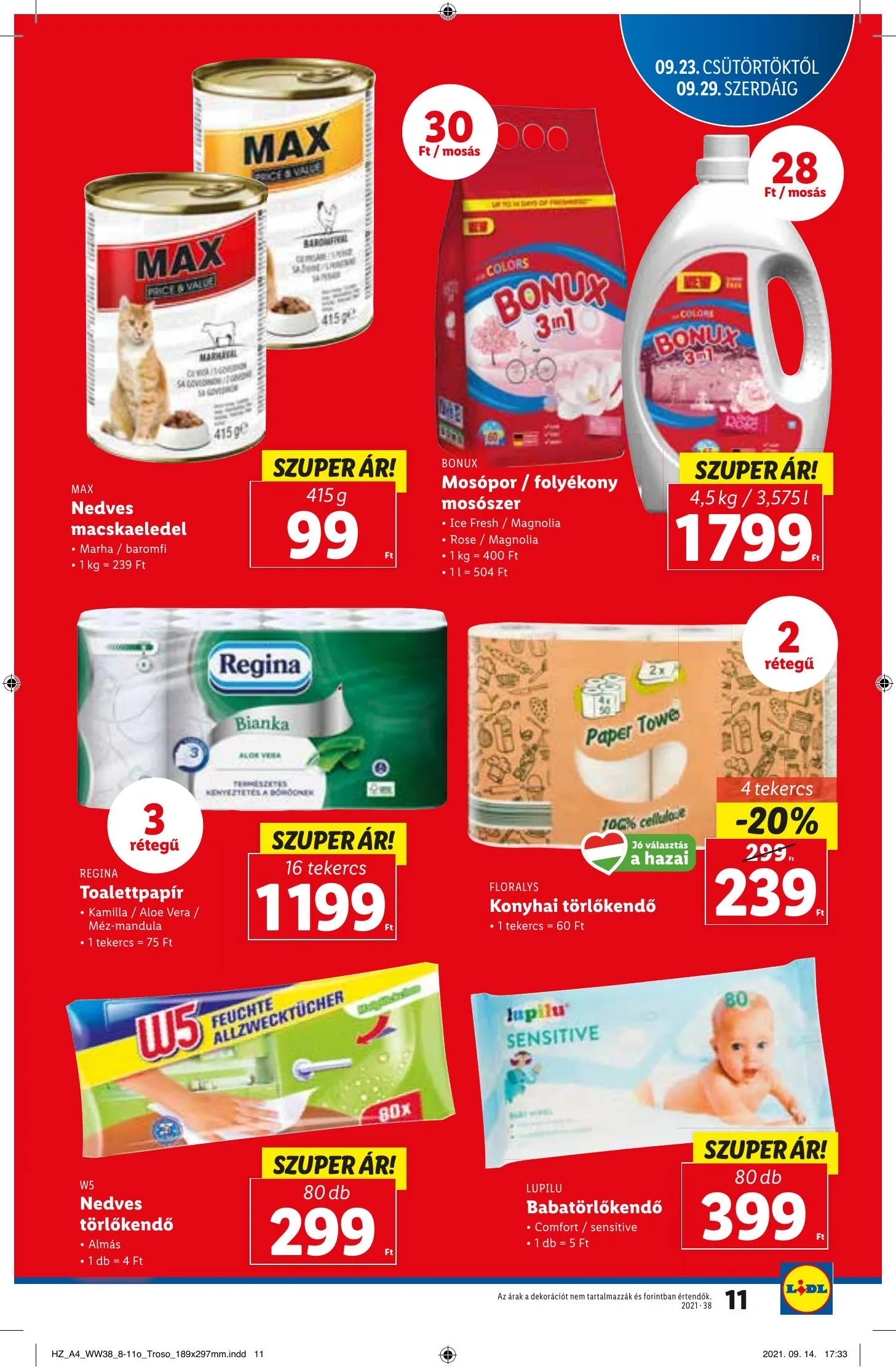 Lidl akciós újság 09.23–09.29 – 11. oldal
