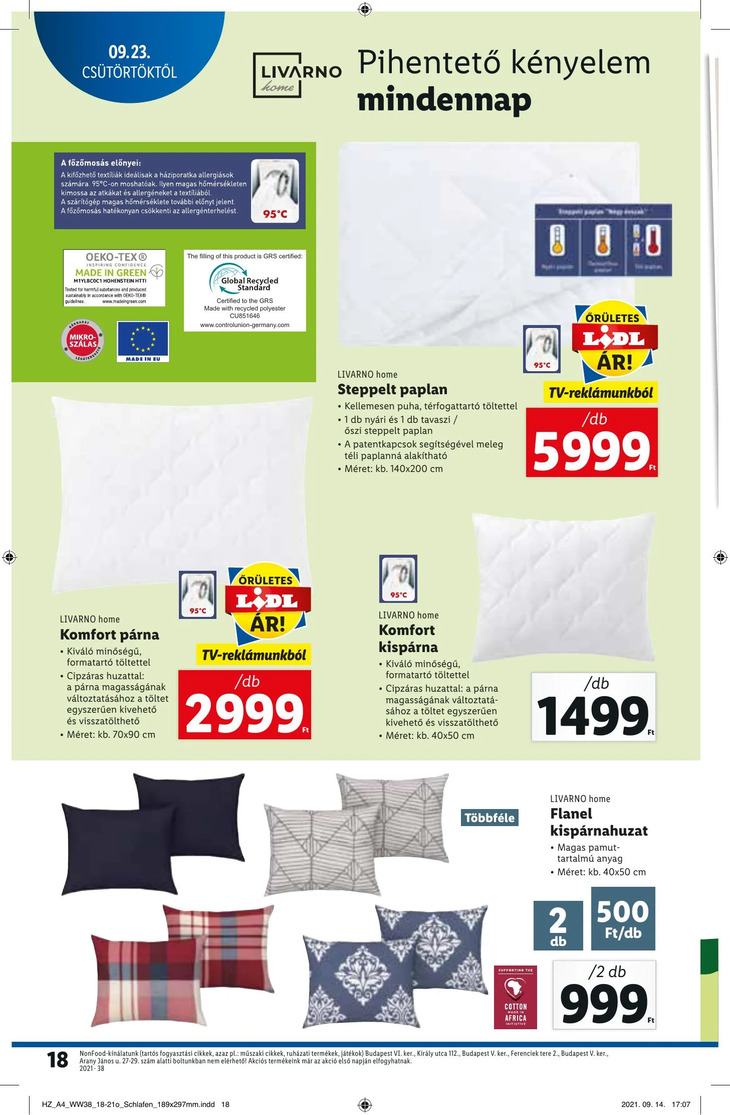 Lidl akciós újság 09.23–09.29 – 18. oldal