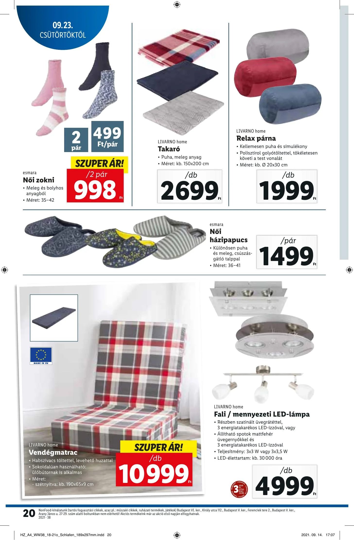 Lidl akciós újság 09.23–09.29 – 20. oldal