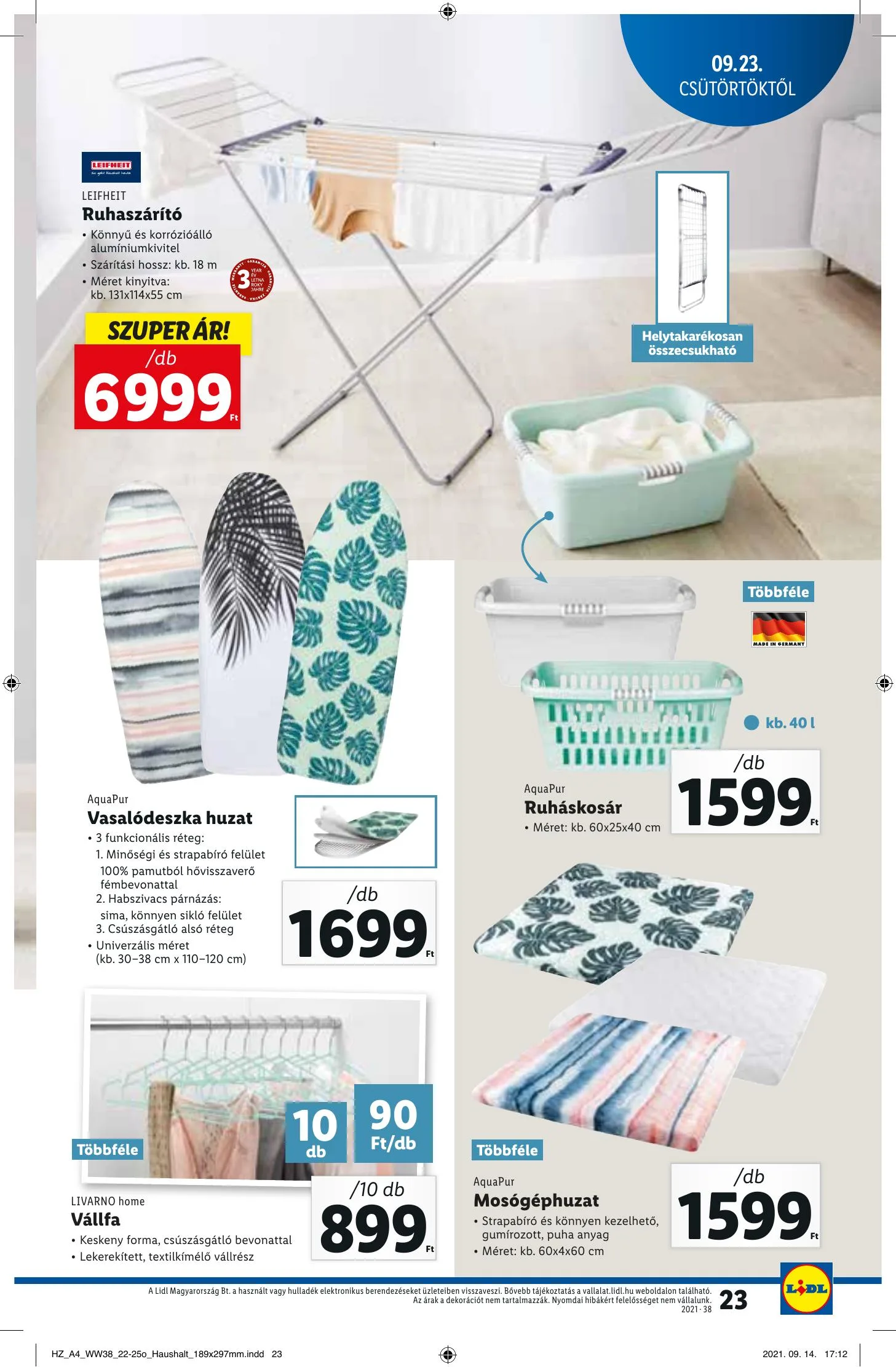 Lidl akciós újság 09.23–09.29 – 23. oldal