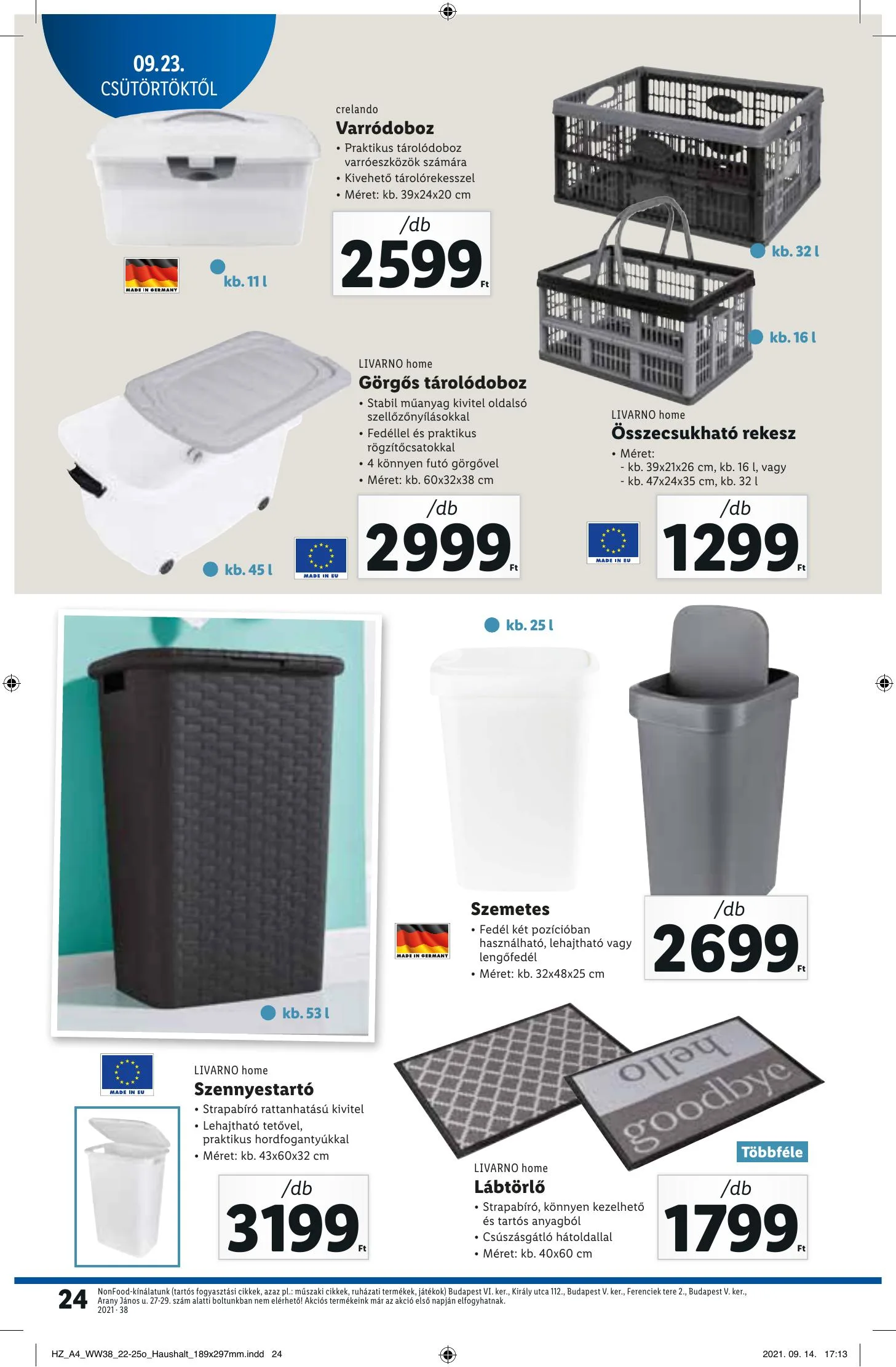 Lidl akciós újság 09.23–09.29 – 24. oldal