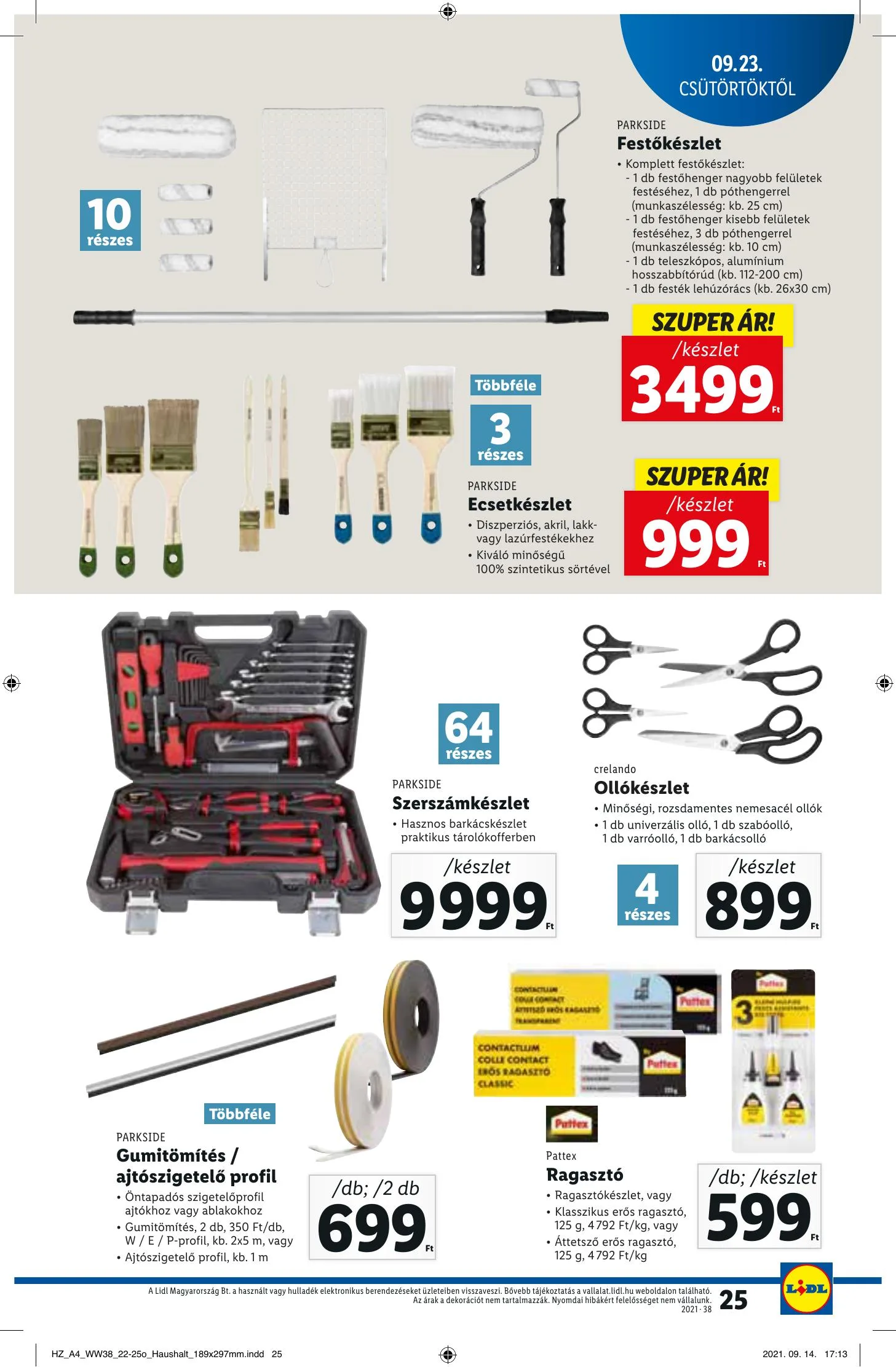 Lidl akciós újság 09.23–09.29 – 25. oldal