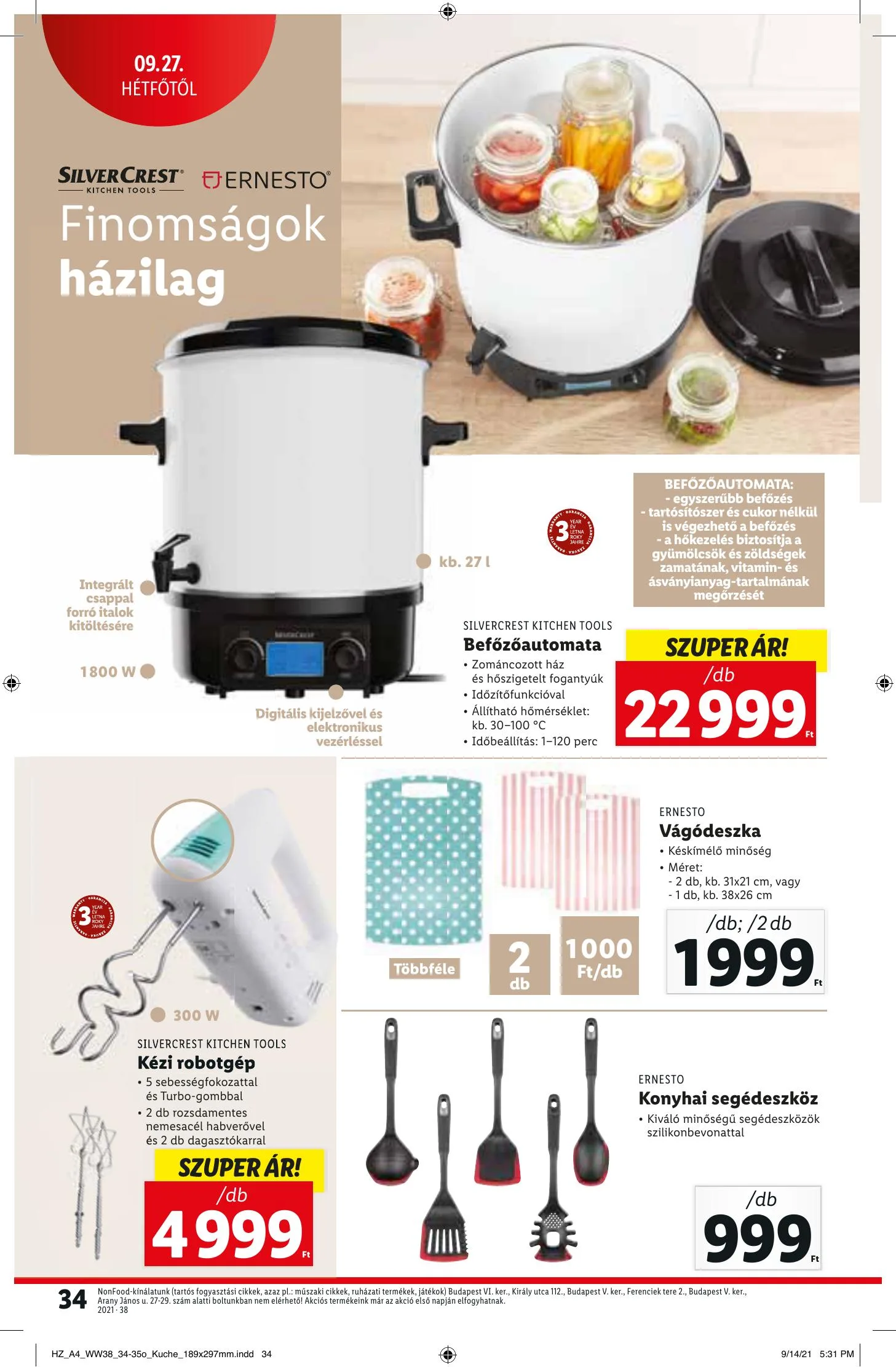 Lidl akciós újság 09.23–09.29 – 34. oldal