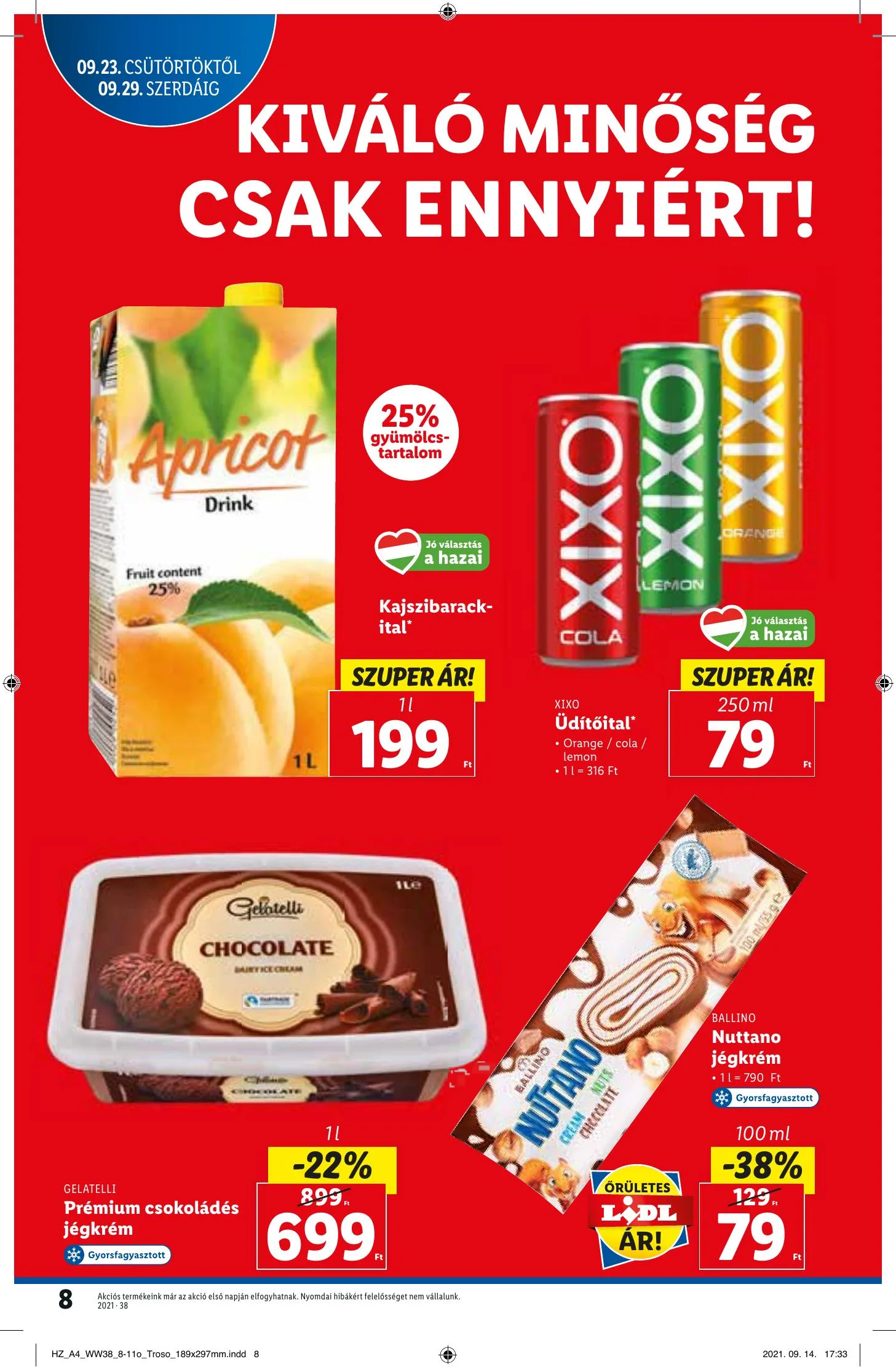 Lidl akciós újság 09.23–09.29 – 8. oldal