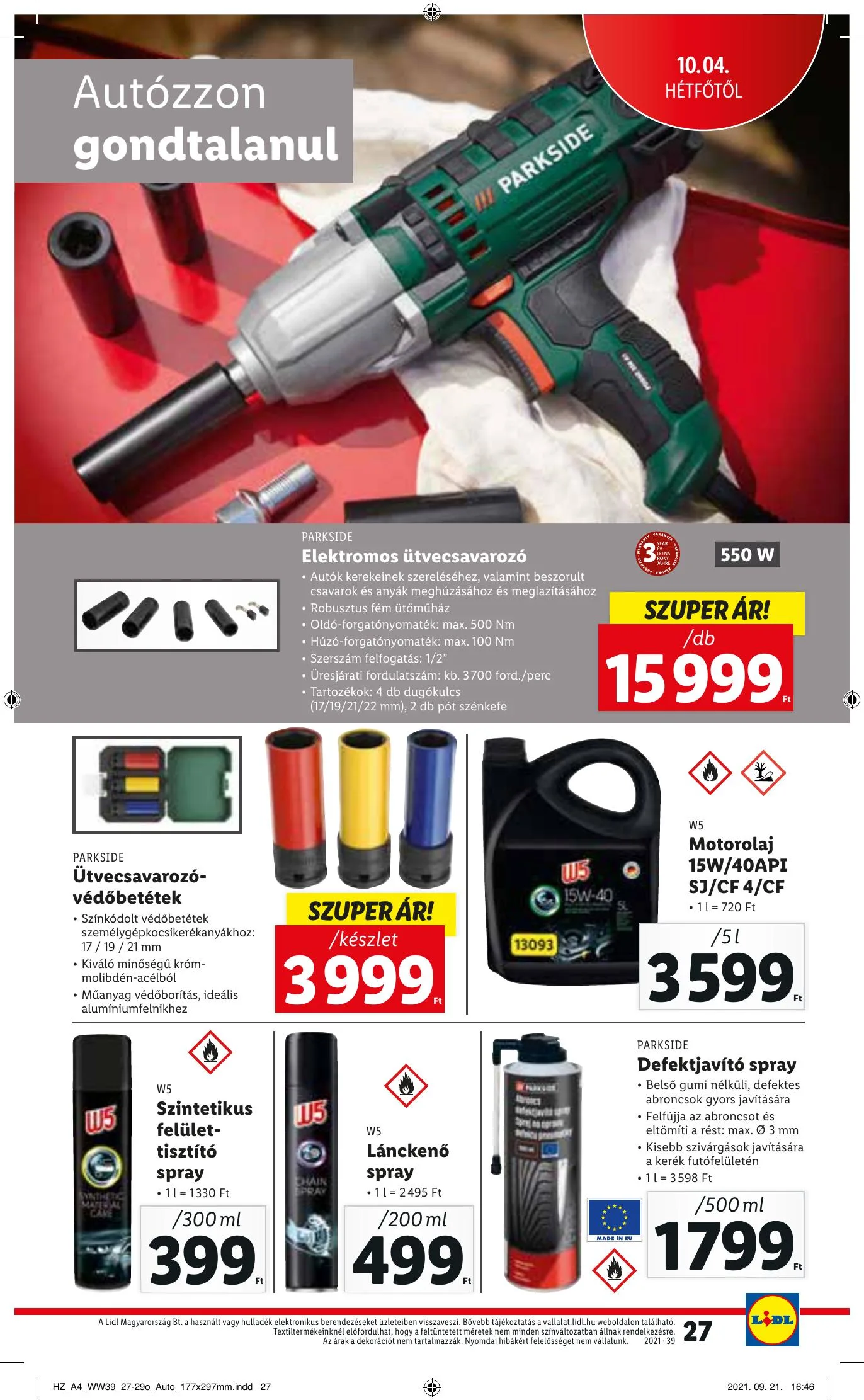 Lidl akciós újság 09.30–10.06 – 27. oldal