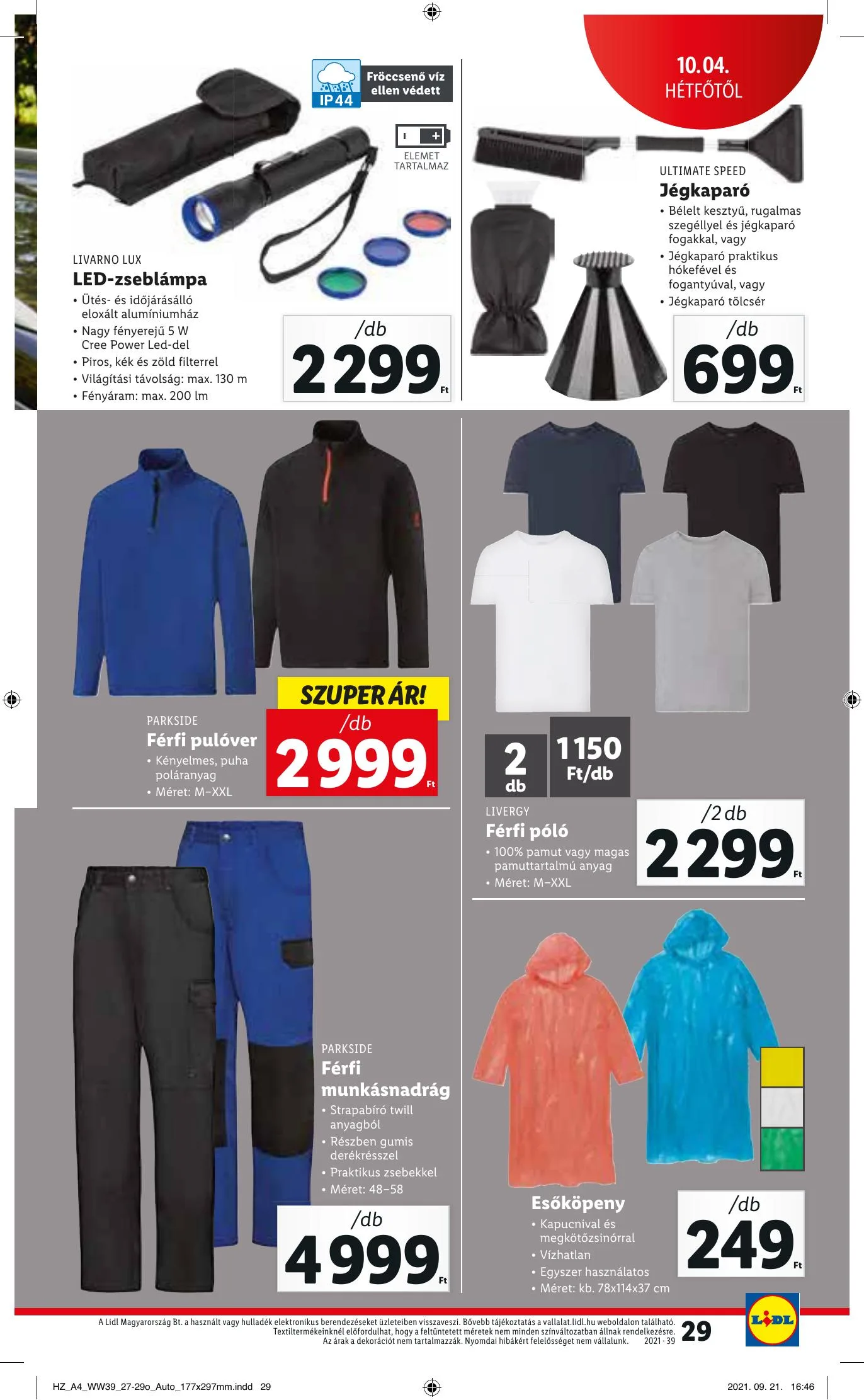 Lidl akciós újság 09.30–10.06 – 29. oldal