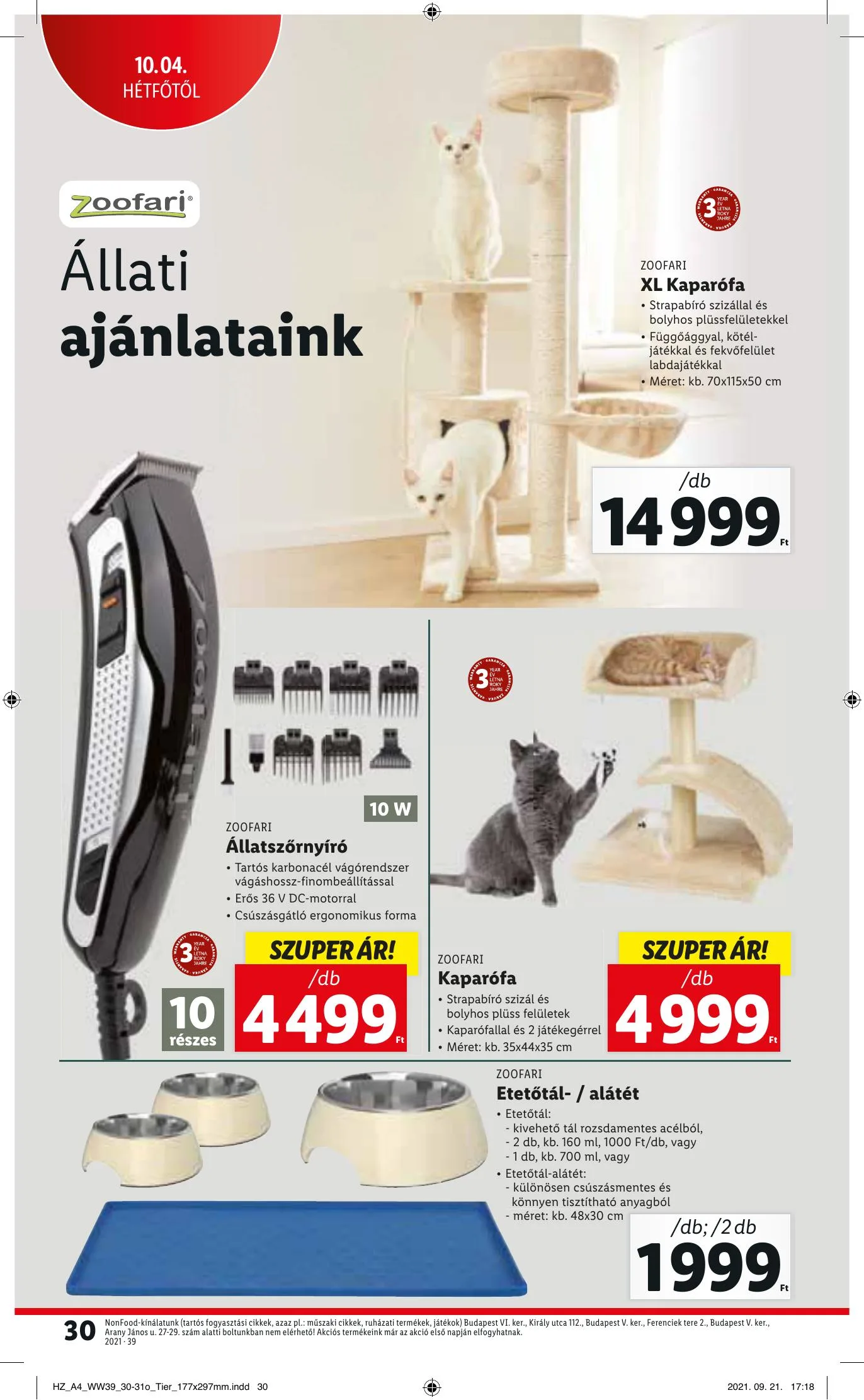 Lidl akciós újság 09.30–10.06 – 30. oldal