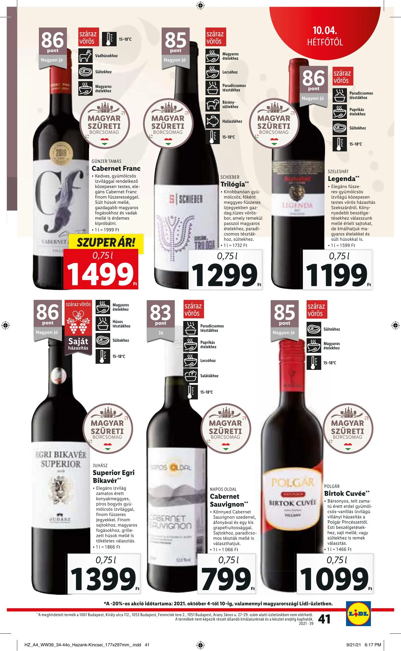 Lidl akciós újság 09.30–10.06 – 41. oldal