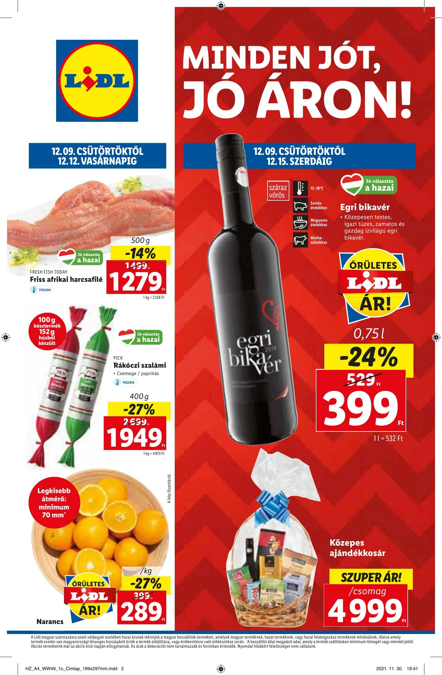 Lidl akciós újság 12.09–12.15