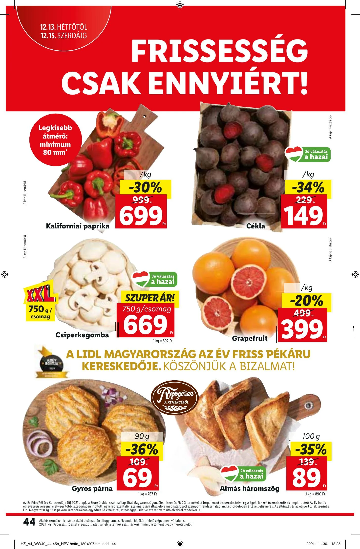 Lidl akciós újság 12.09–12.15 – 44. oldal