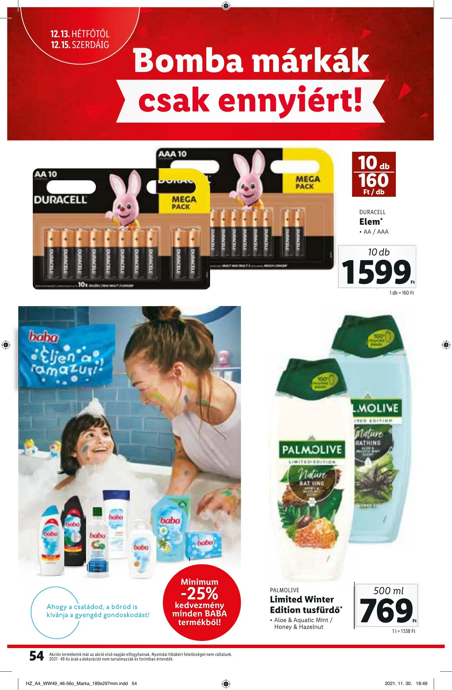 Lidl akciós újság 12.09–12.15 – 54. oldal