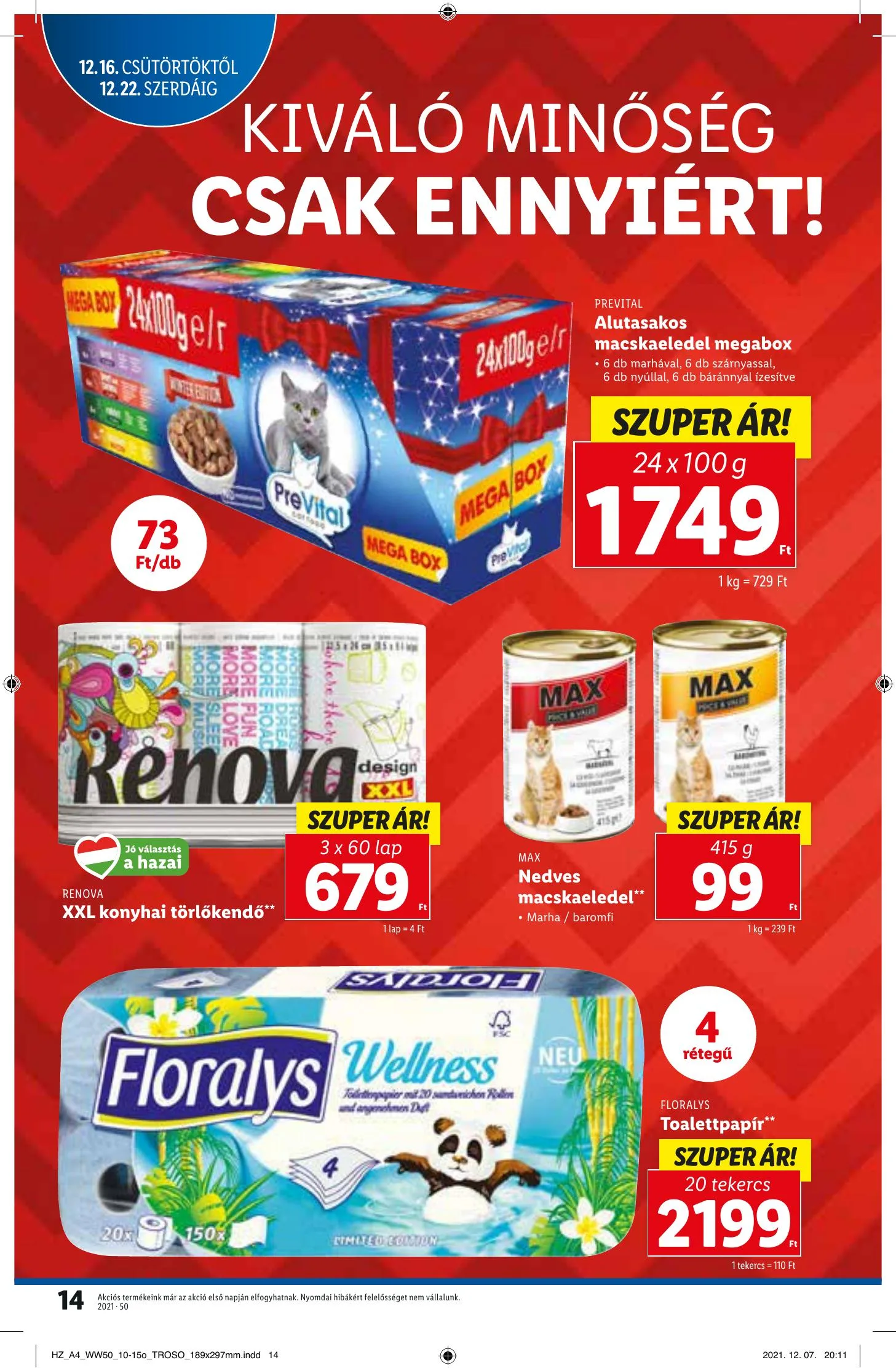 Lidl akciós újság 12.16–12.22 – 14. oldal